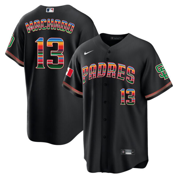 Men's San Diego Padres Mexico Cool Base Limited Jersey - All Stitched - Image 9
