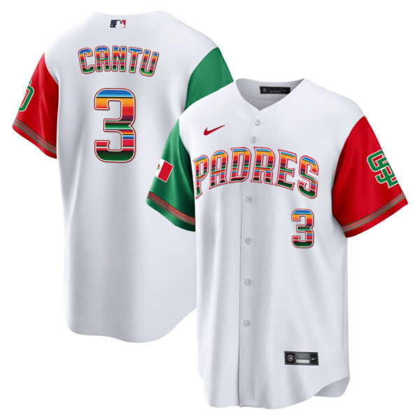 Men's San Diego Padres Mexico Cool Base Limited Jersey - All Stitched - Image 41