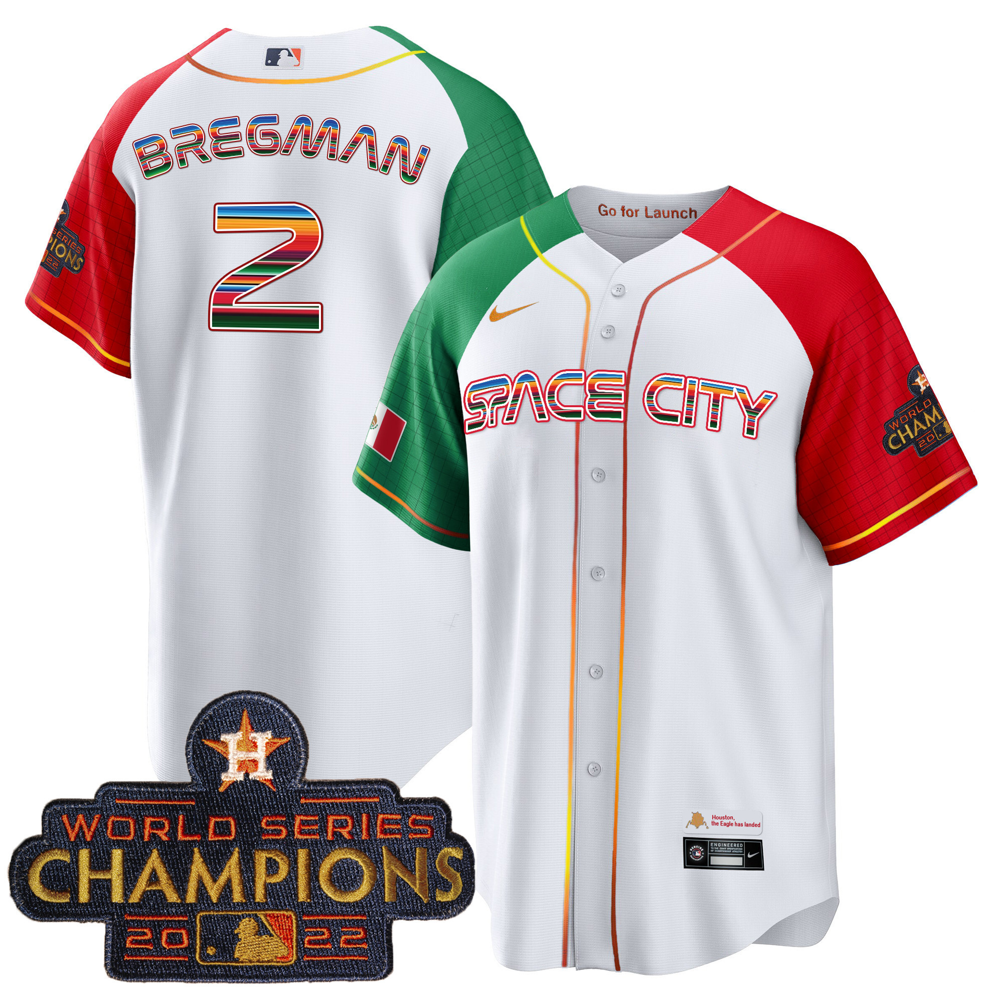 Men's Astros Space City Mexico Cool Base Jersey - All Stitched - Image 42