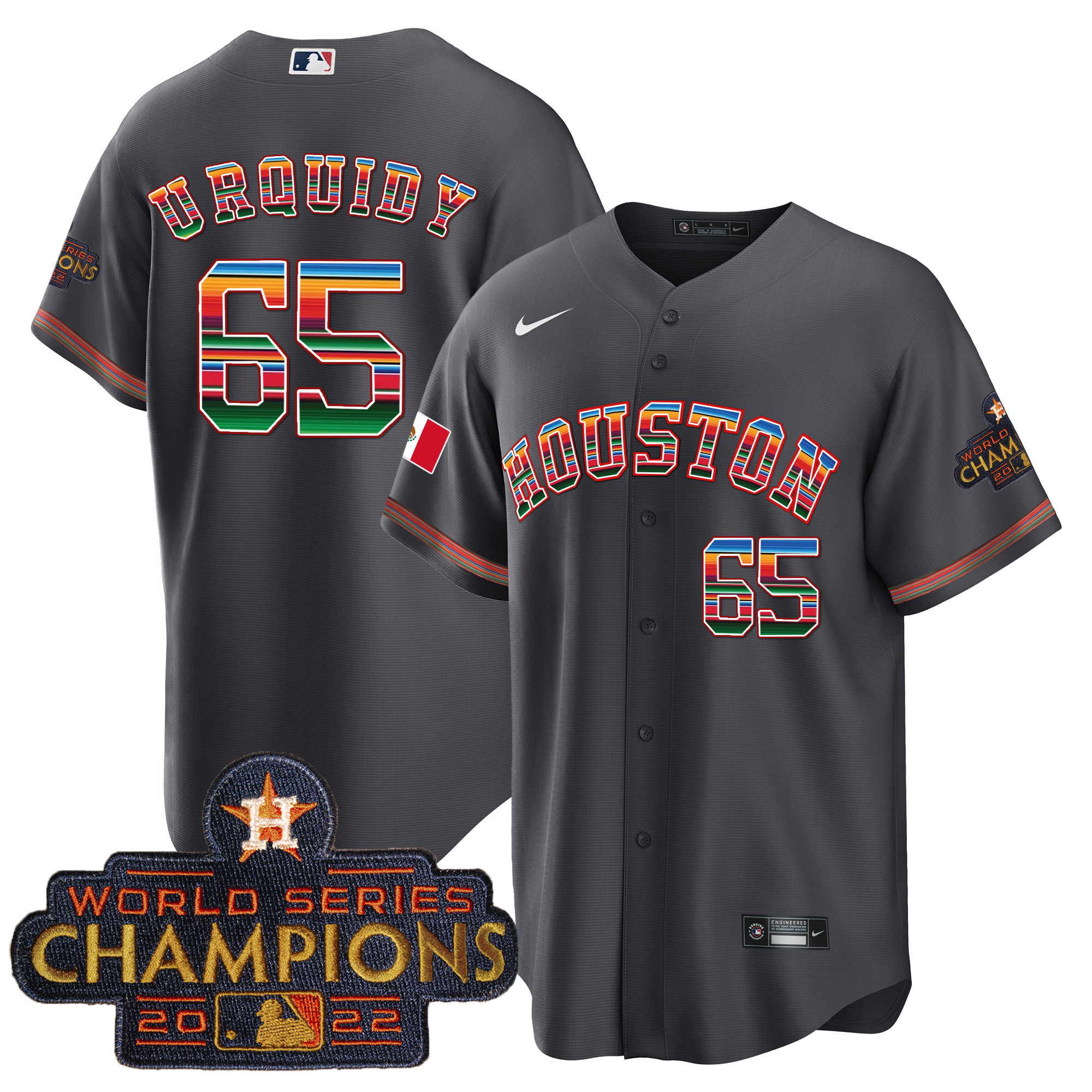 Men's Astros Mexico Cool Base Limited Jersey V2 - All Stitched - Image 23