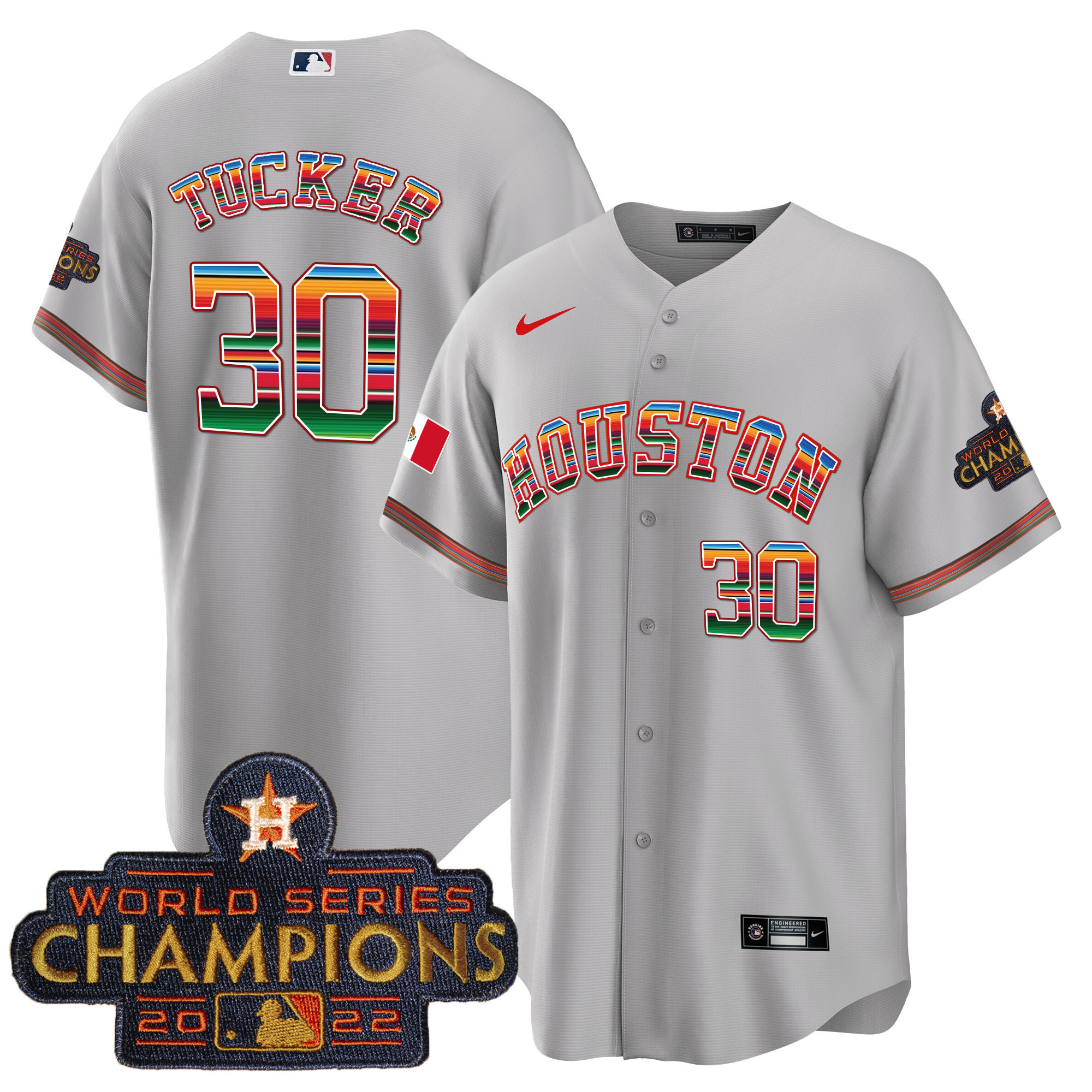 Men's Astros Mexico Cool Base Limited Jersey V2 - All Stitched - Image 30