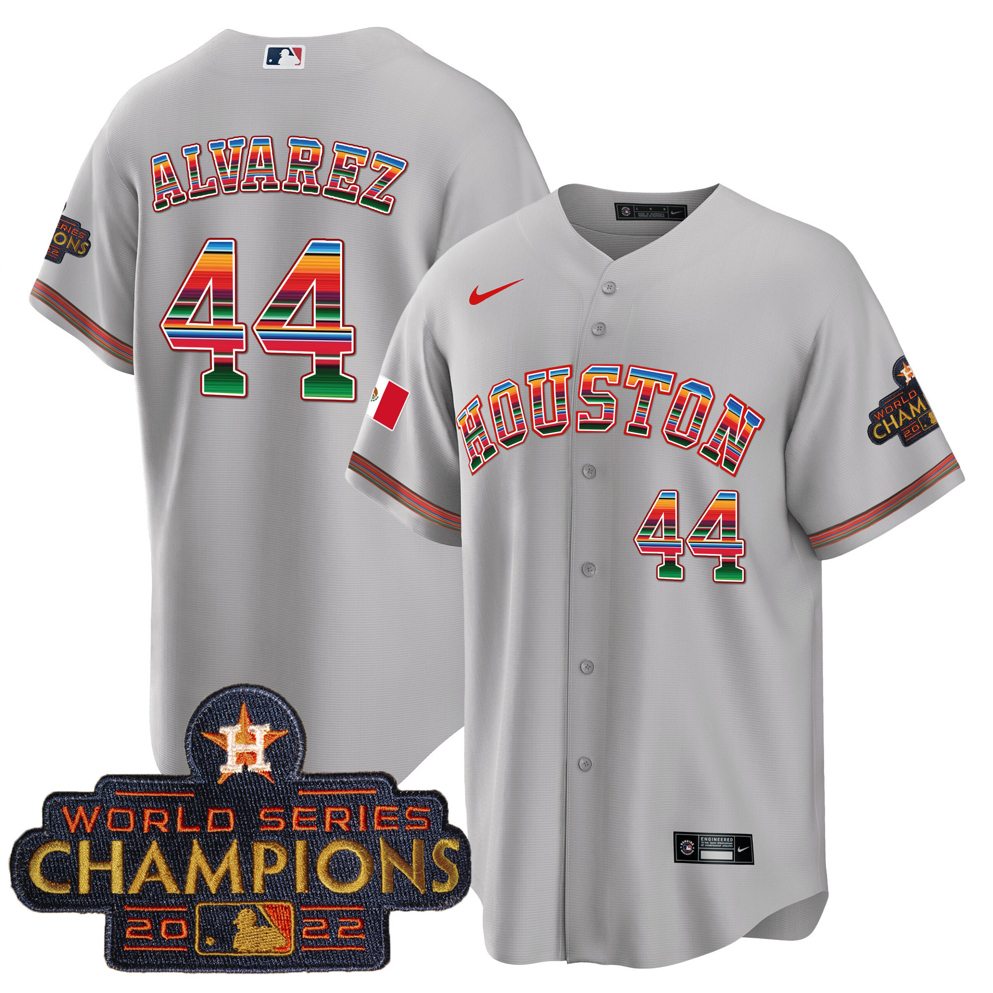 Men's Astros Mexico Cool Base Limited Jersey V2 - All Stitched - Image 28