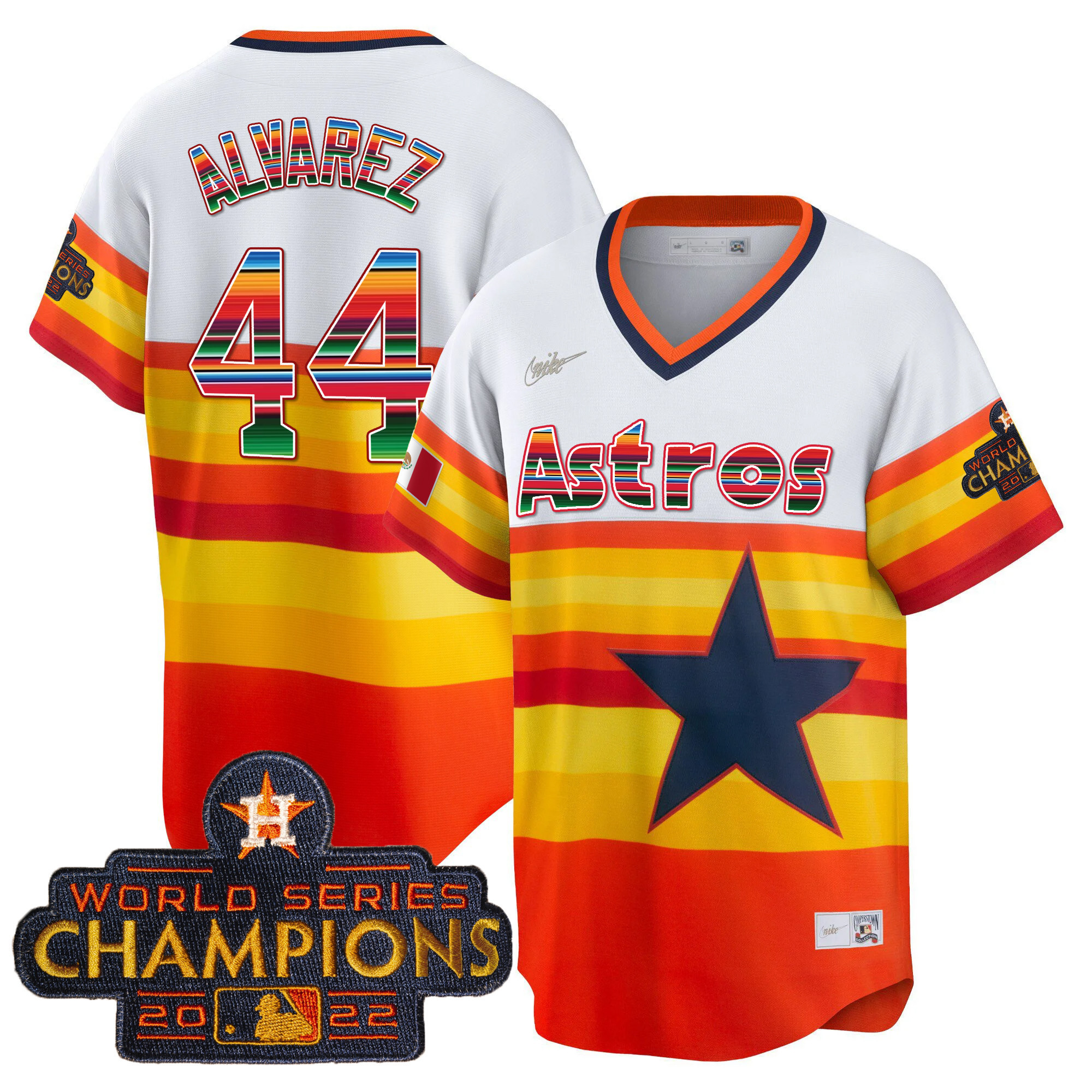 Men's Astros Mexico Cool Base Limited Jersey V2 - All Stitched - Image 12