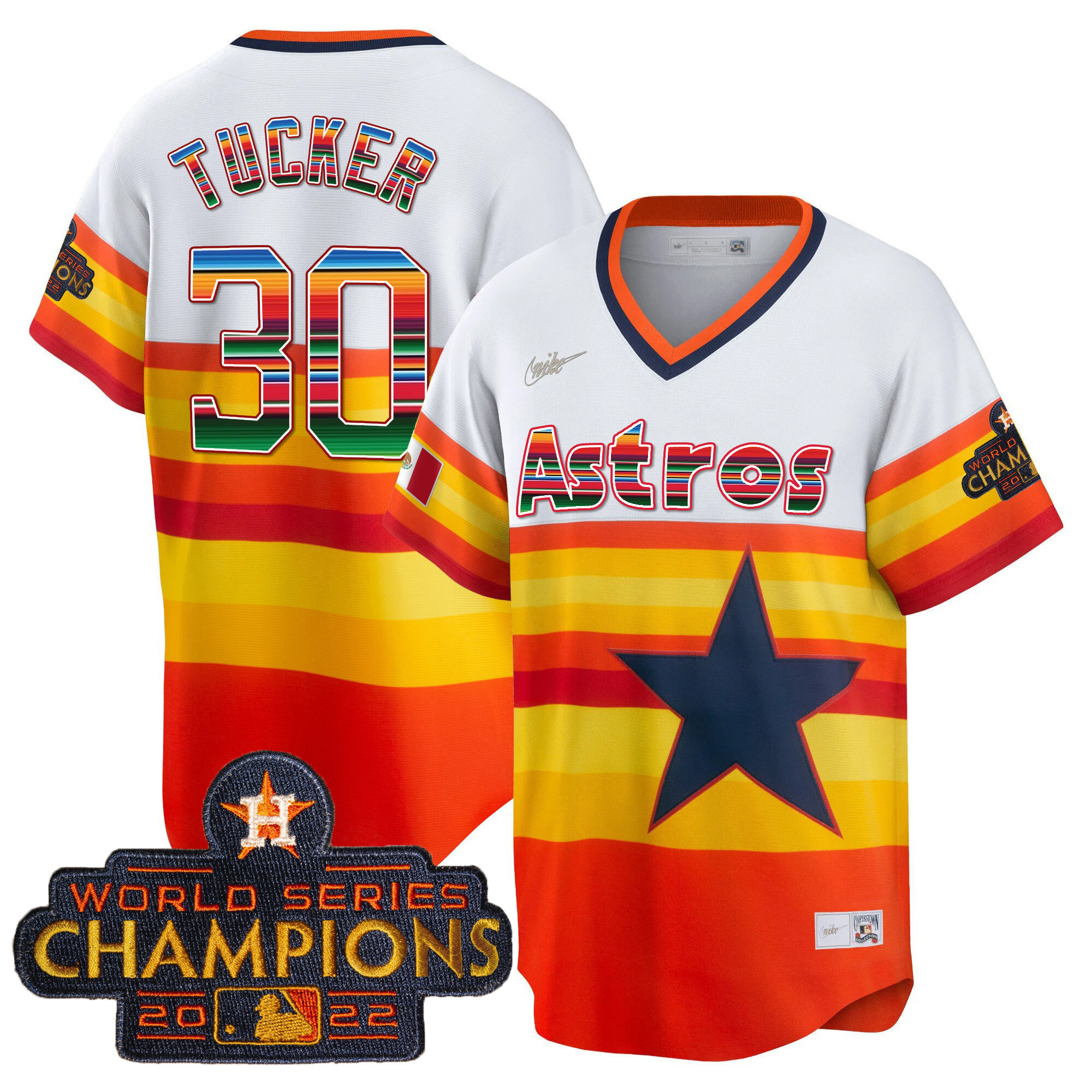 Men's Astros Mexico Cool Base Limited Jersey V2 - All Stitched - Image 14