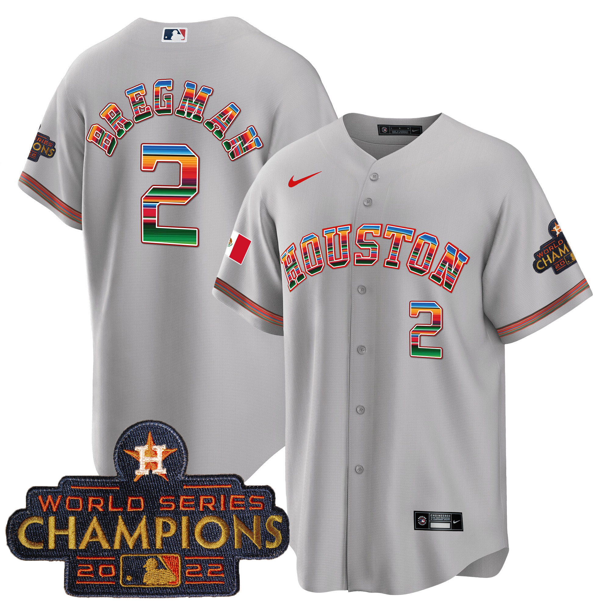 Men's Astros Mexico Cool Base Limited Jersey V2 - All Stitched - Image 26