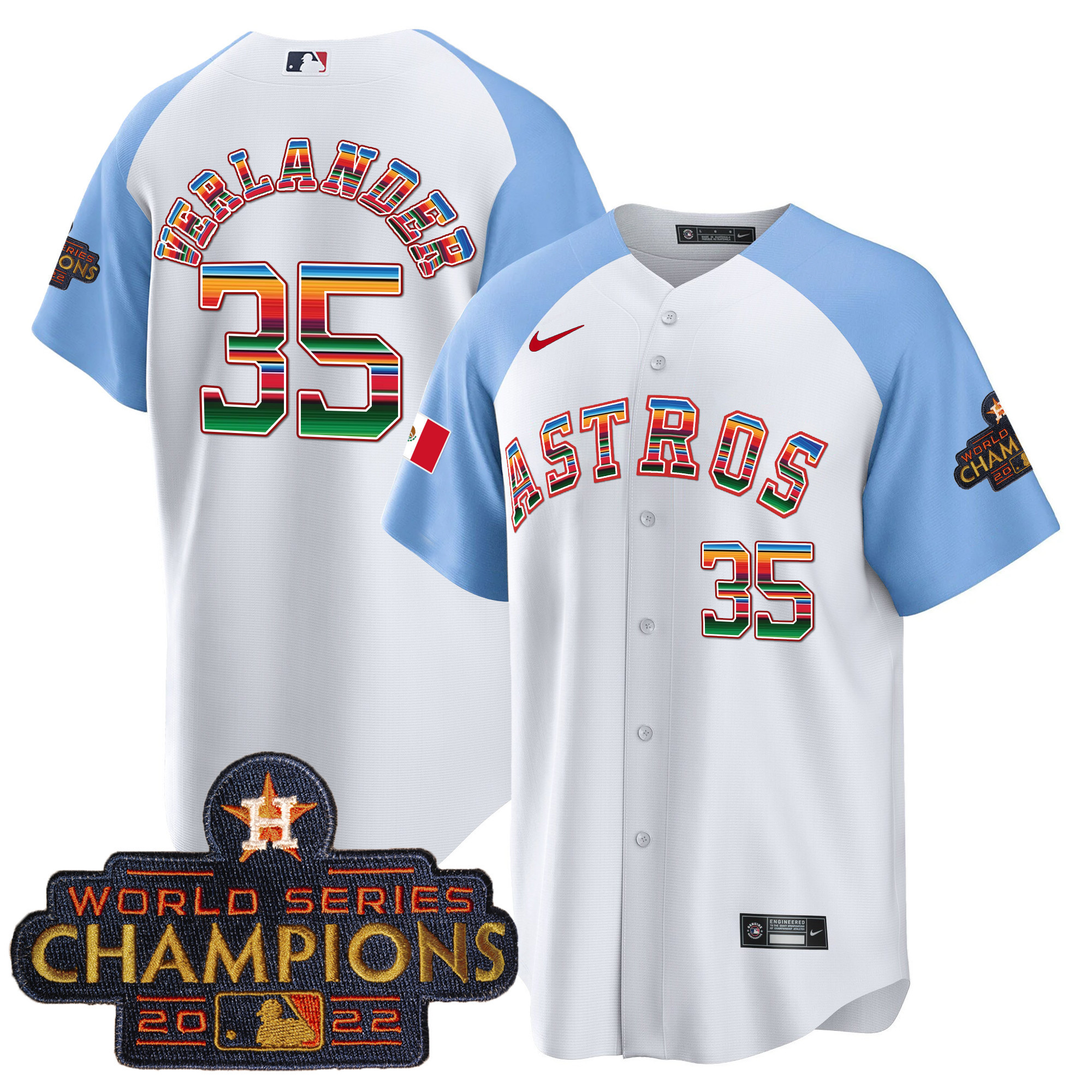 Men's Astros Mexico Cool Base Limited Jersey V2 - All Stitched - Image 45