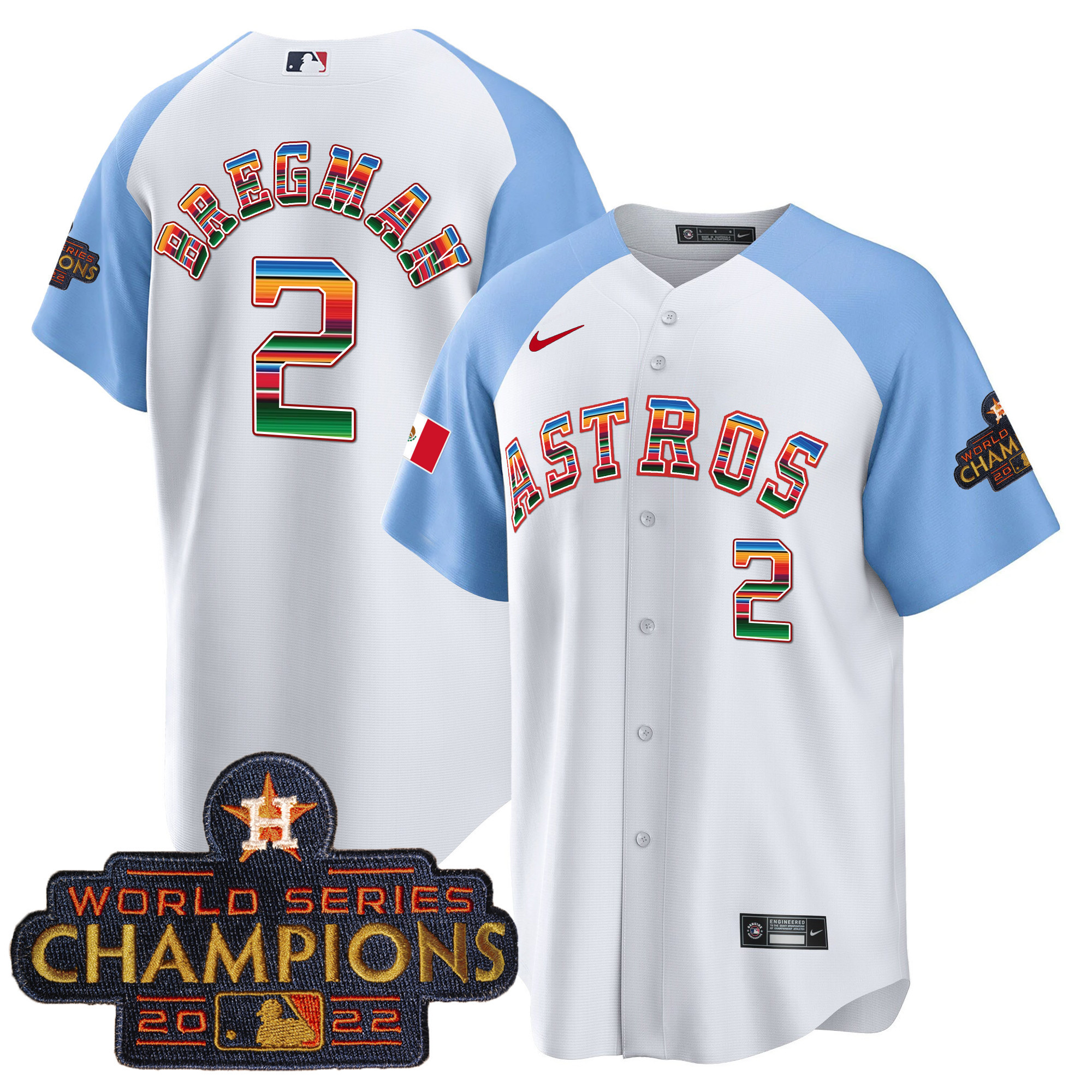 Men's Astros Mexico Cool Base Limited Jersey V2 - All Stitched - Image 42