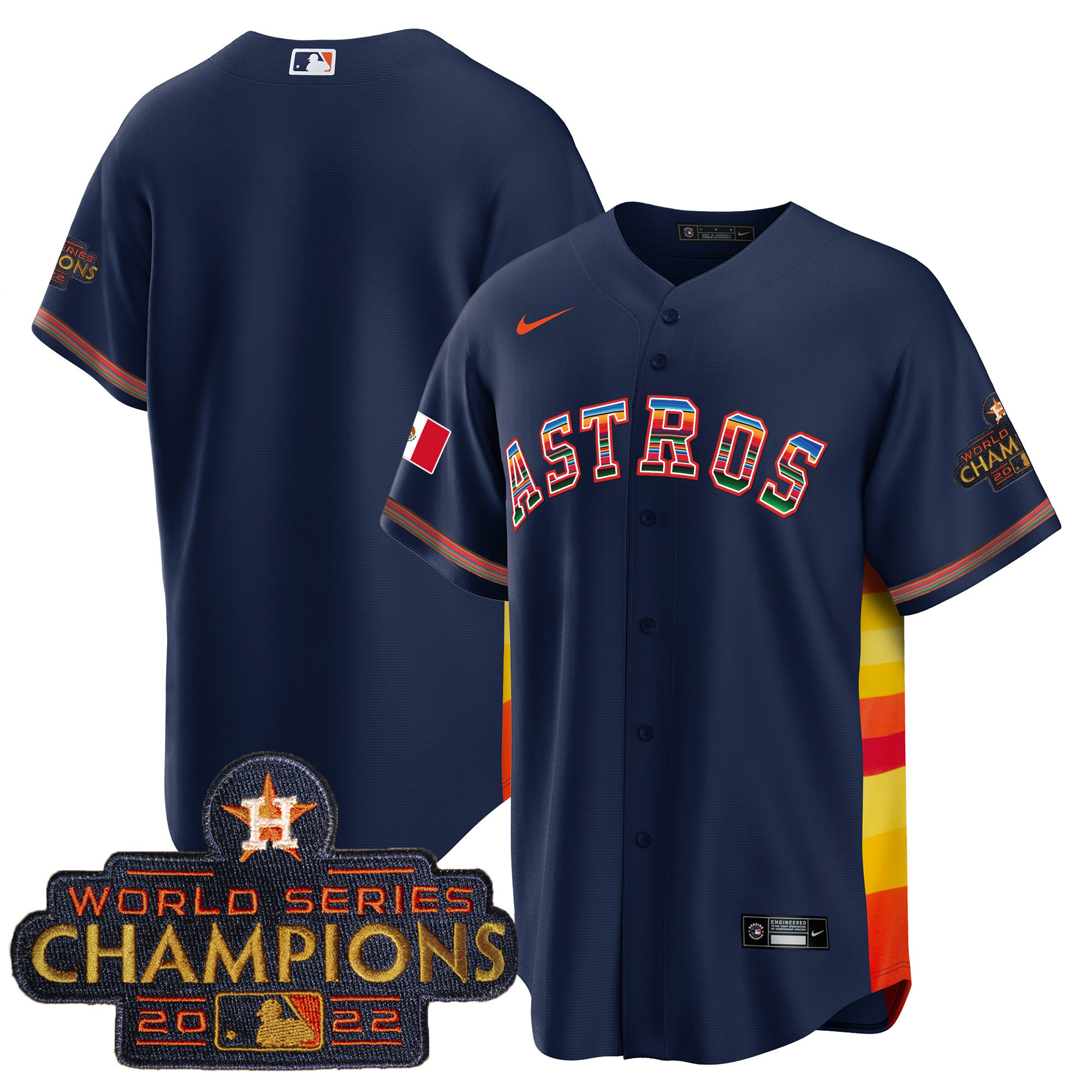 Men's Astros Mexico Cool Base Limited Jersey V2 - All Stitched - Image 40