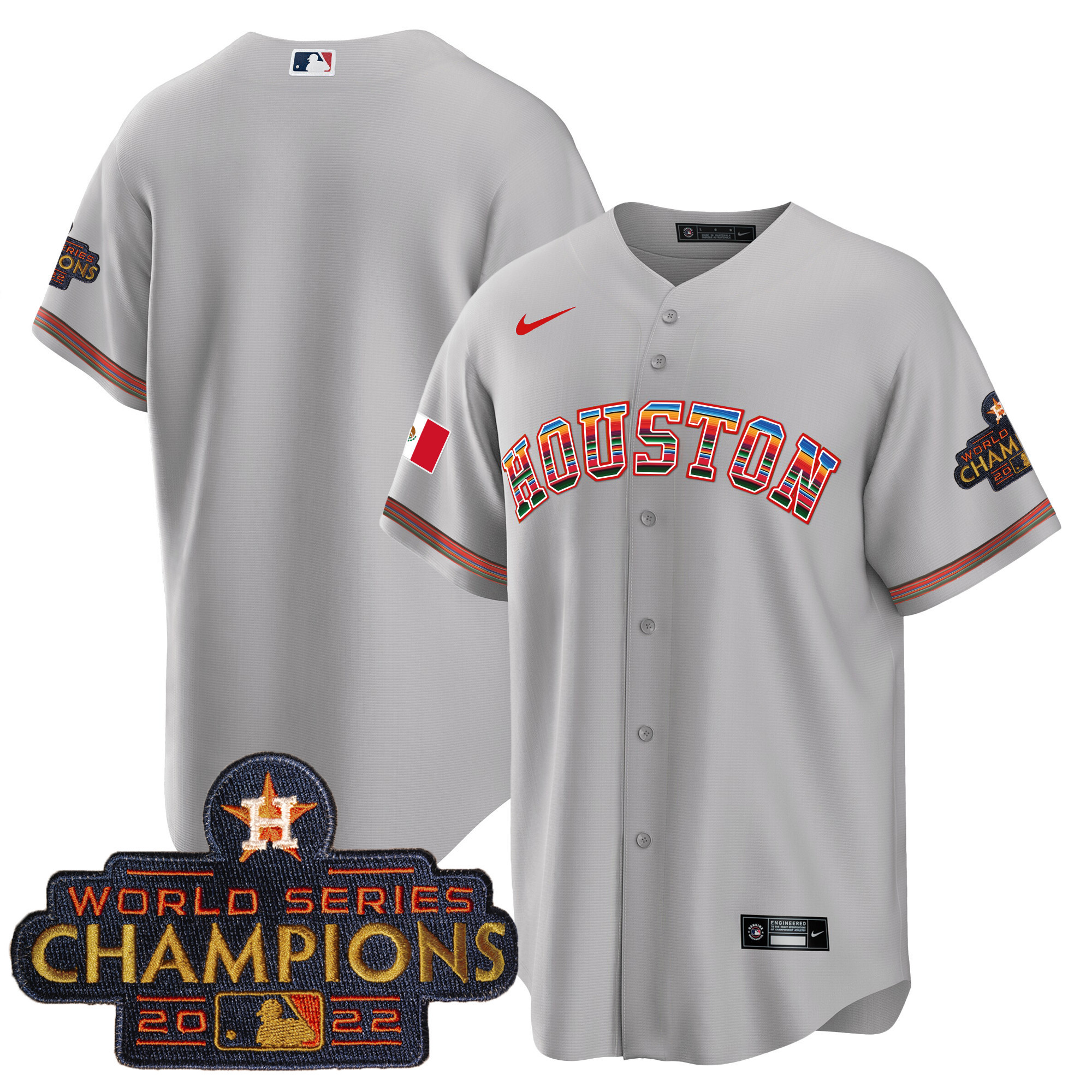 Men's Astros Mexico Cool Base Limited Jersey V2 - All Stitched - Image 32