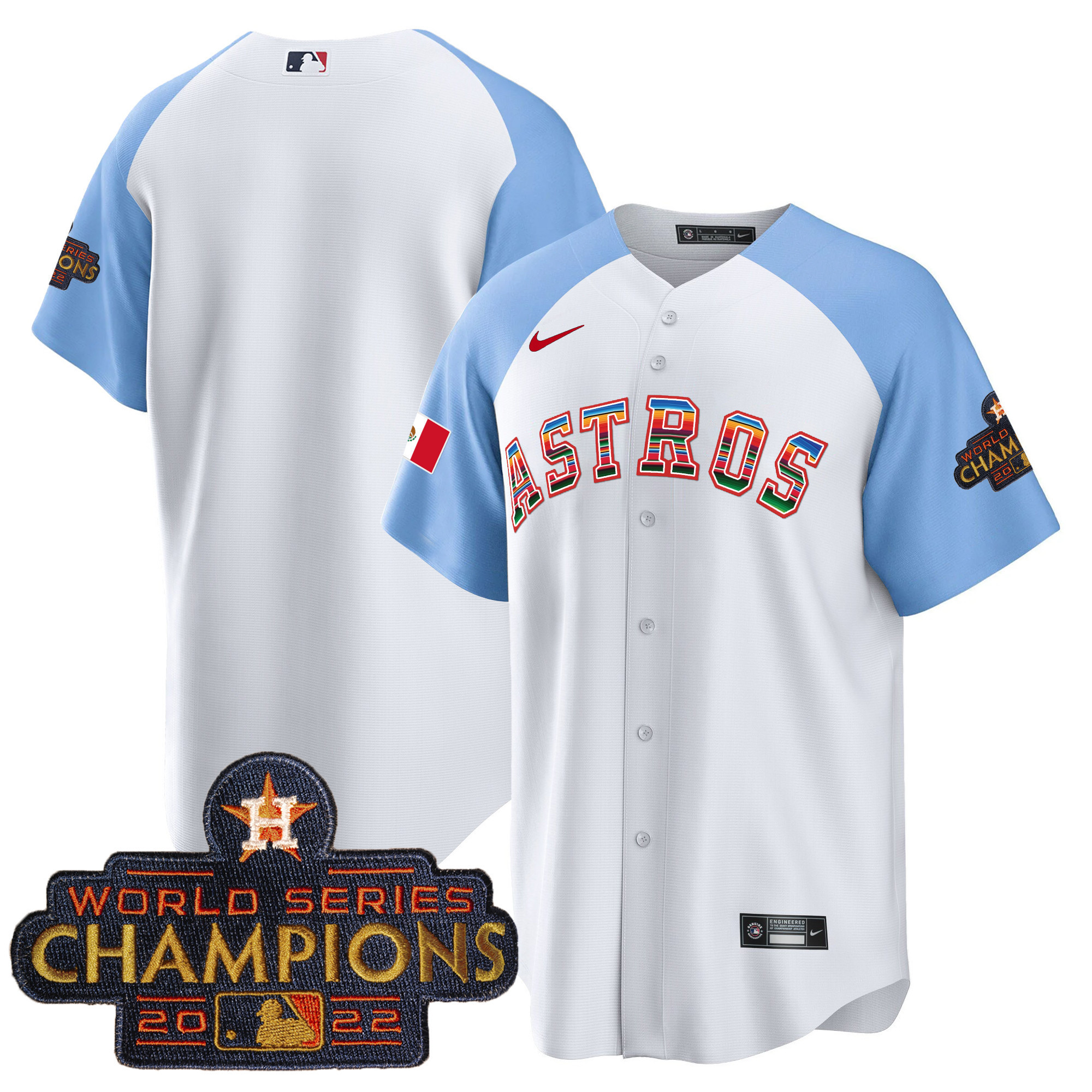 Men's Astros Mexico Cool Base Limited Jersey V2 - All Stitched - Image 48