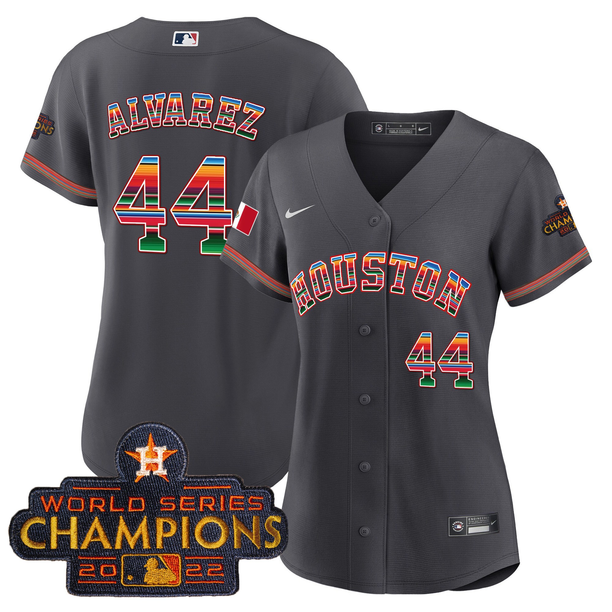 Women's Astros Mexico Baseball Limited Jersey V2 - All Stitched - Image 20