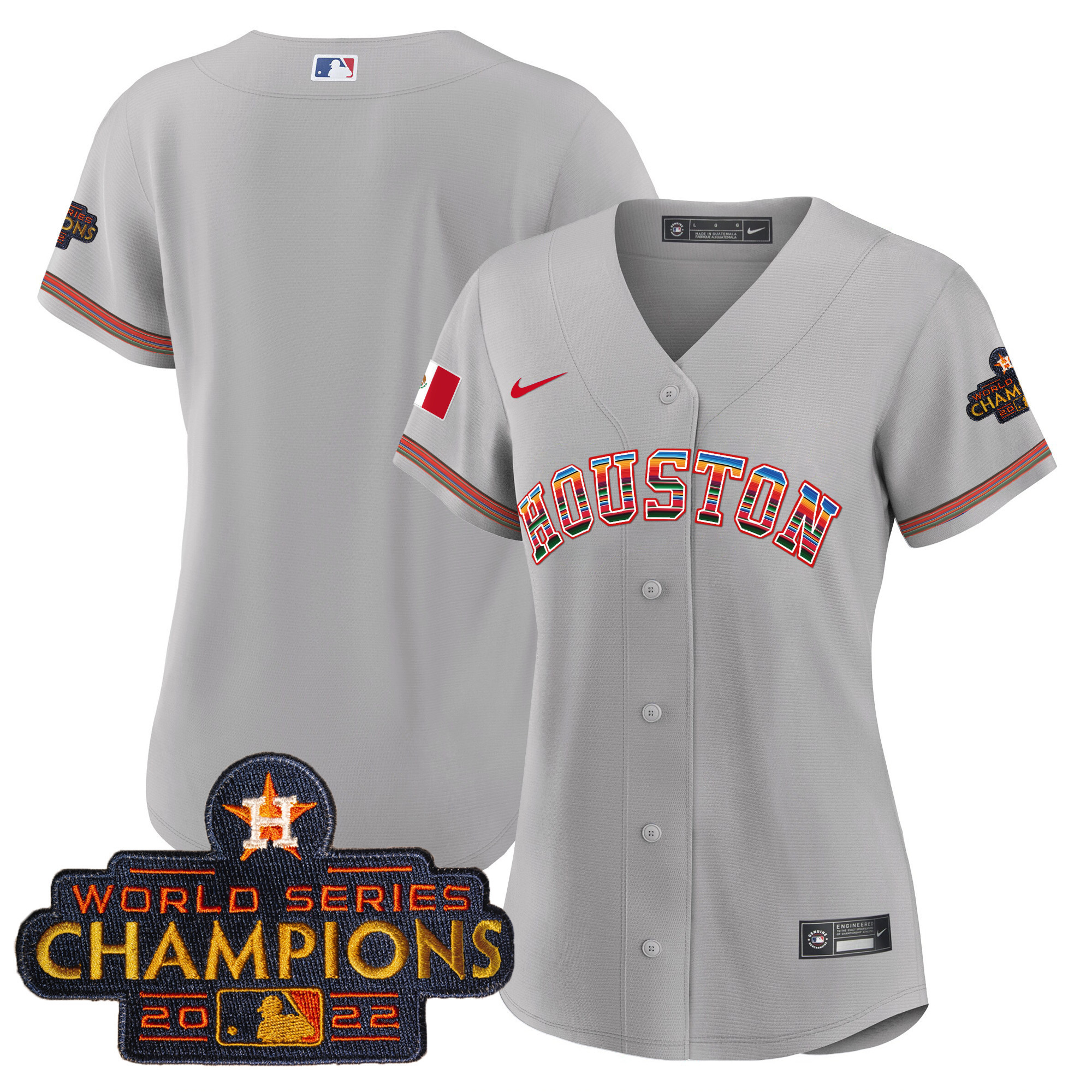 Women's Astros Mexico Baseball Limited Jersey V2 - All Stitched - Image 32