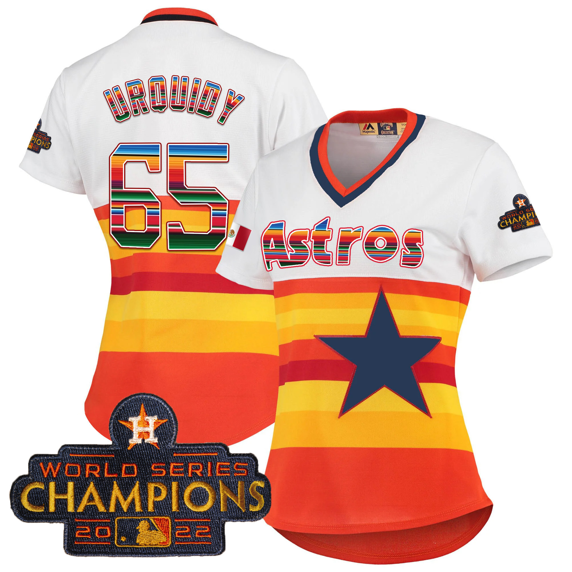 Women's Astros Mexico Baseball Limited Jersey V2 - All Stitched - Image 15