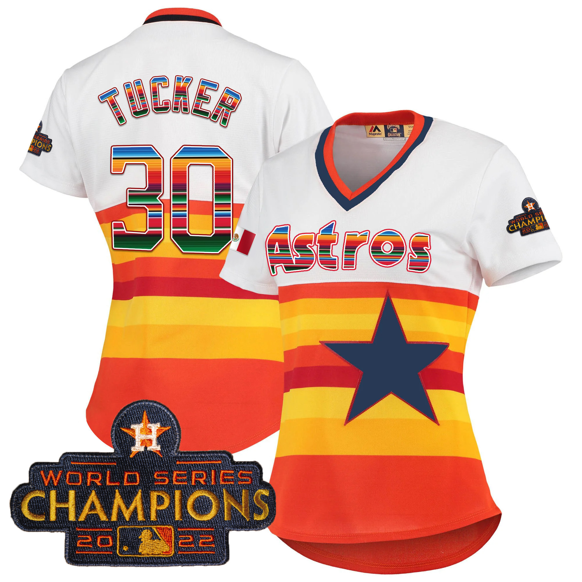 Women's Astros Mexico Baseball Limited Jersey V2 - All Stitched - Image 14