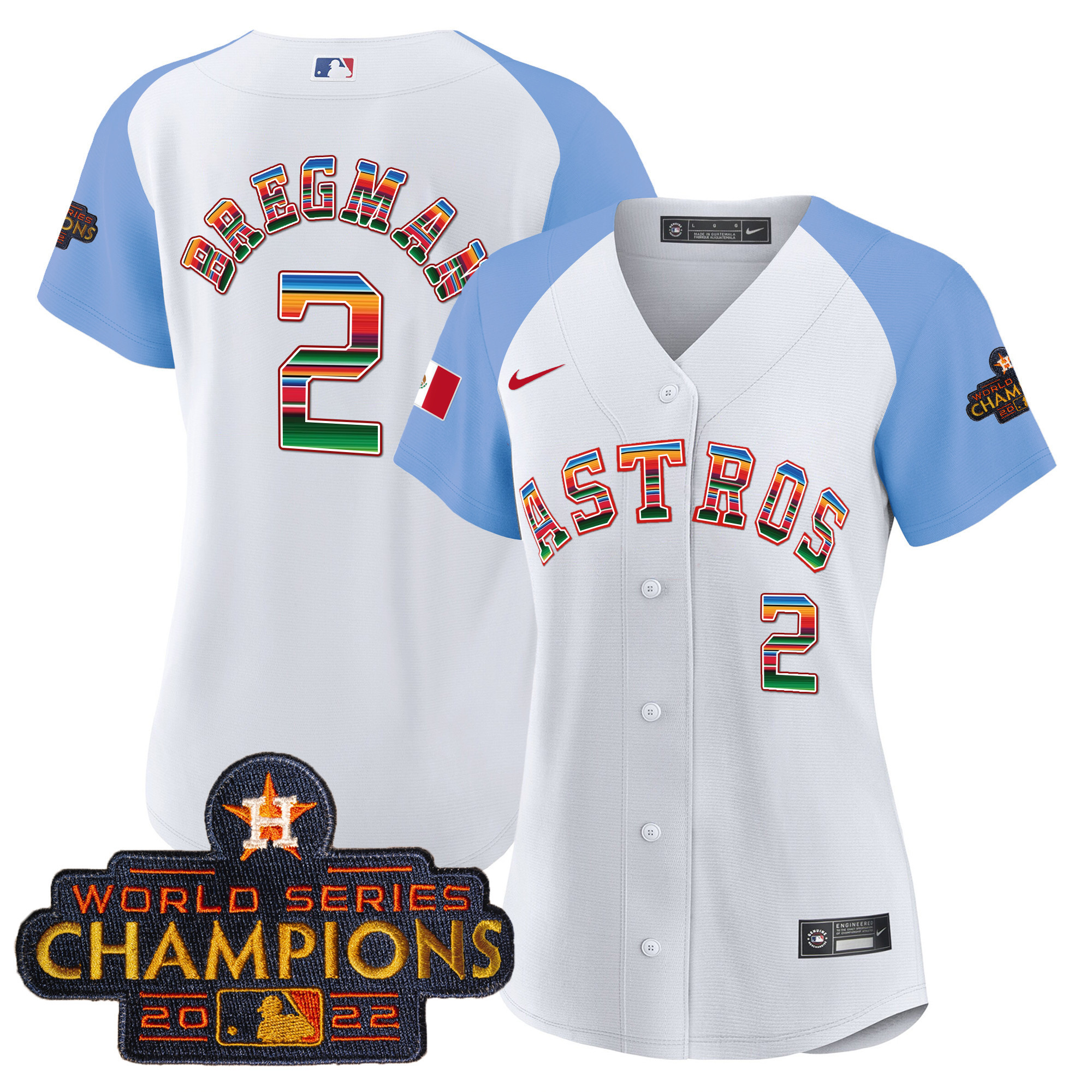 Women's Astros Mexico Baseball Limited Jersey V2 - All Stitched - Image 42