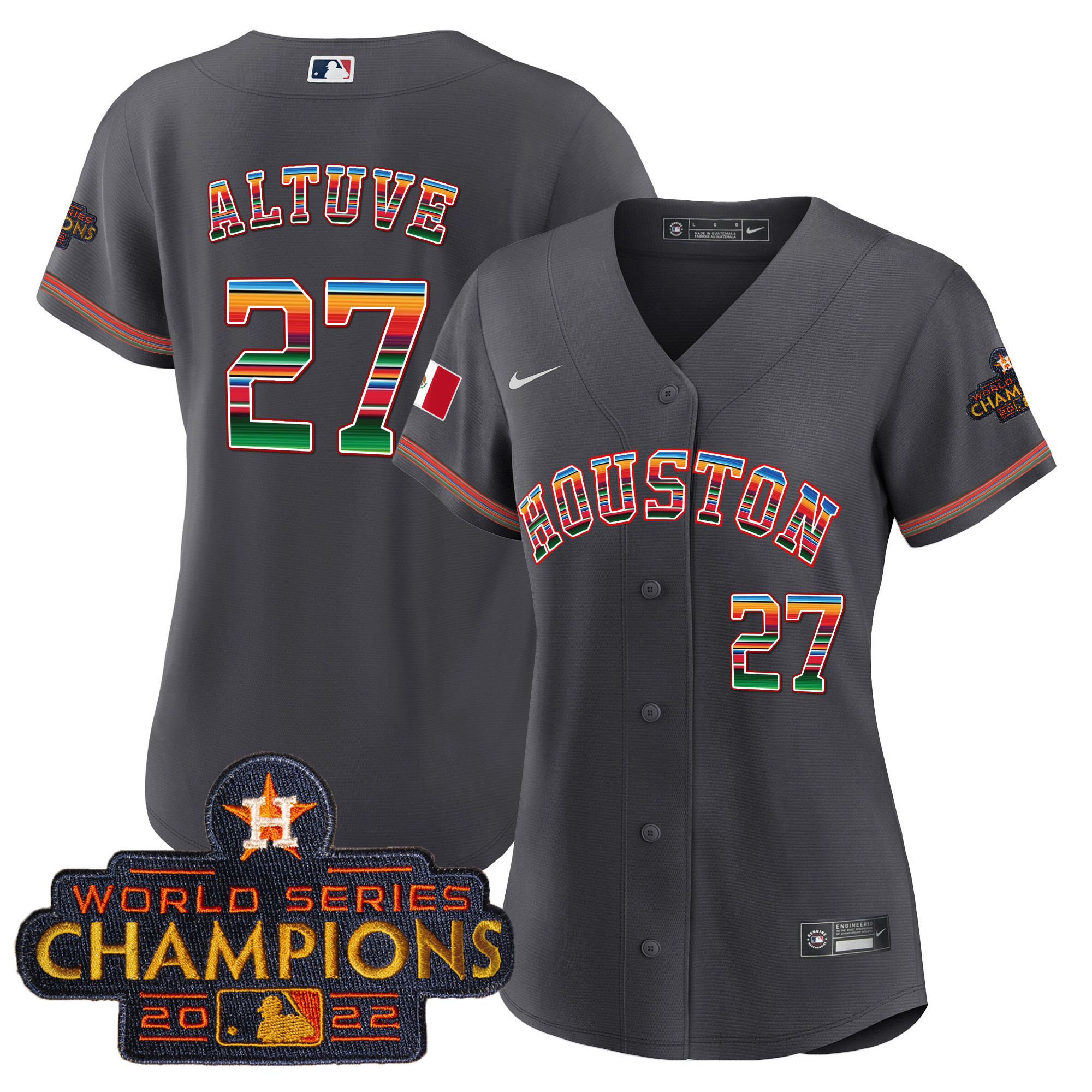 Women's Astros Mexico Baseball Limited Jersey V2 - All Stitched - Image 19