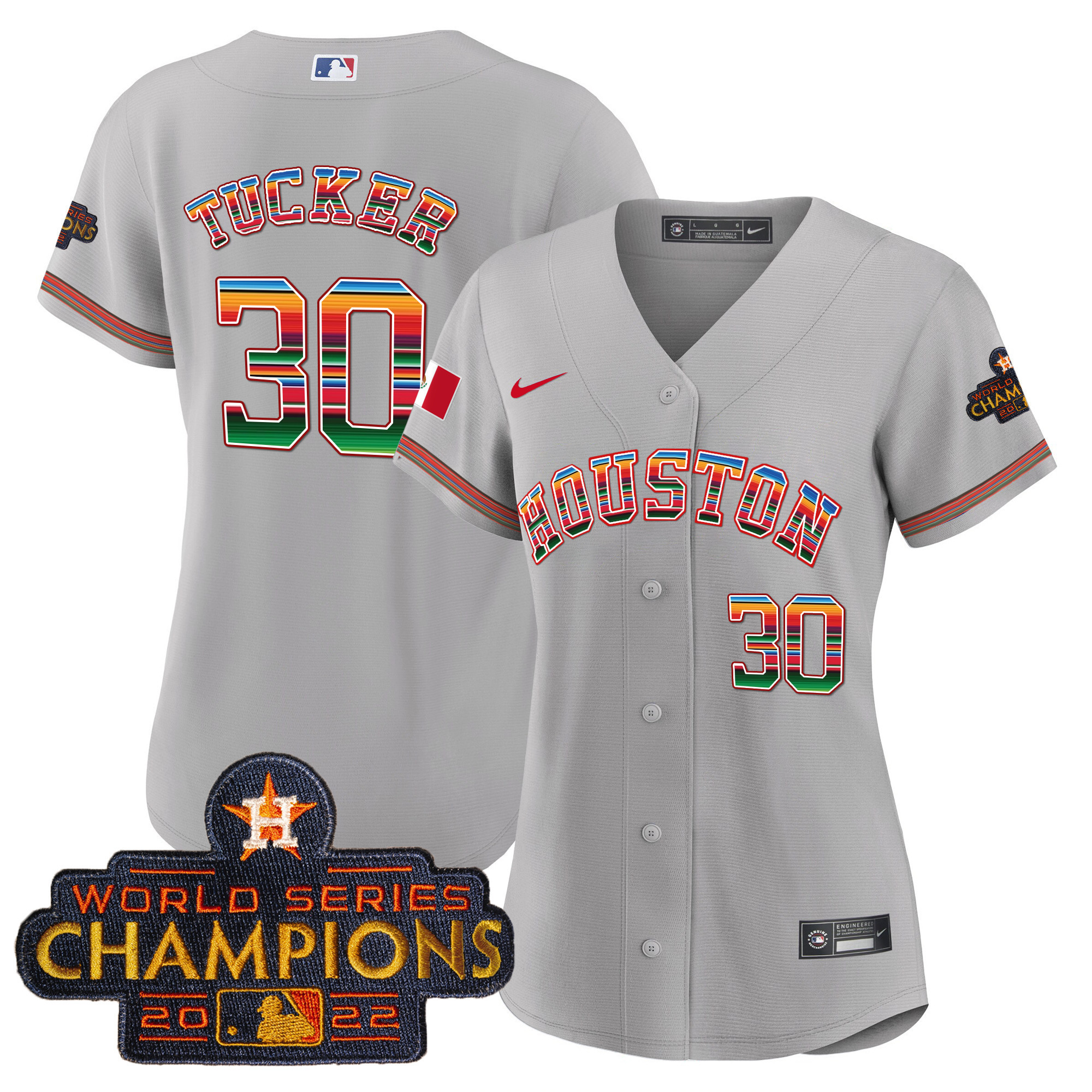 Women's Astros Mexico Baseball Limited Jersey V2 - All Stitched - Image 30