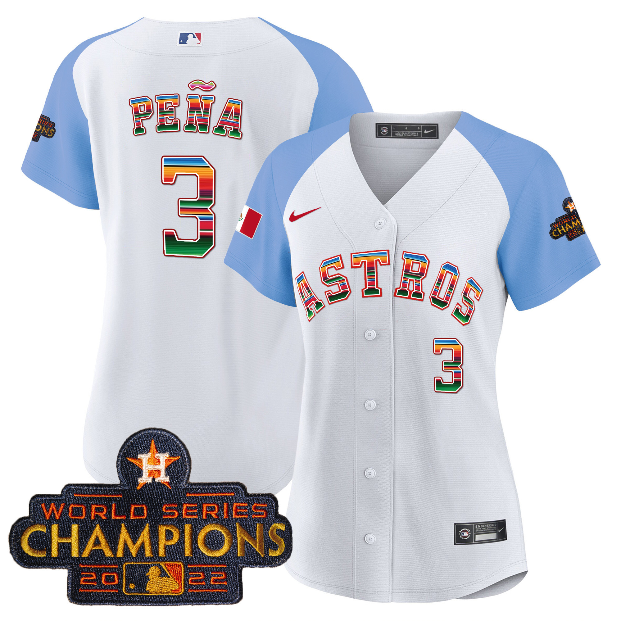 Women's Astros Mexico Baseball Limited Jersey V2 - All Stitched - Image 41