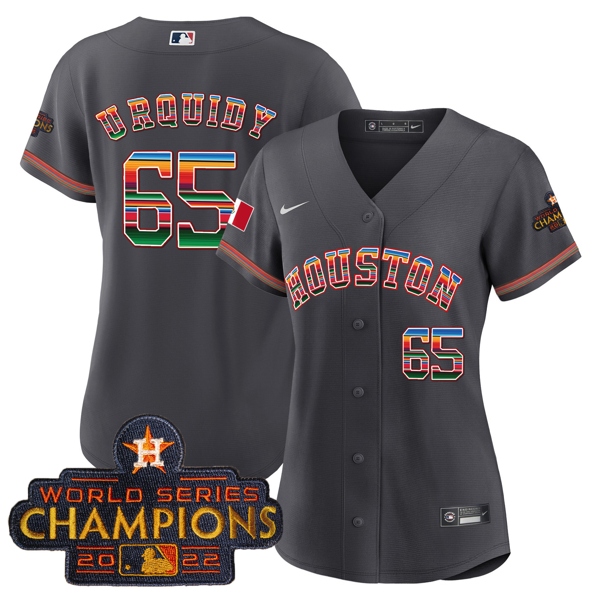 Women's Astros Mexico Baseball Limited Jersey V2 - All Stitched - Image 23