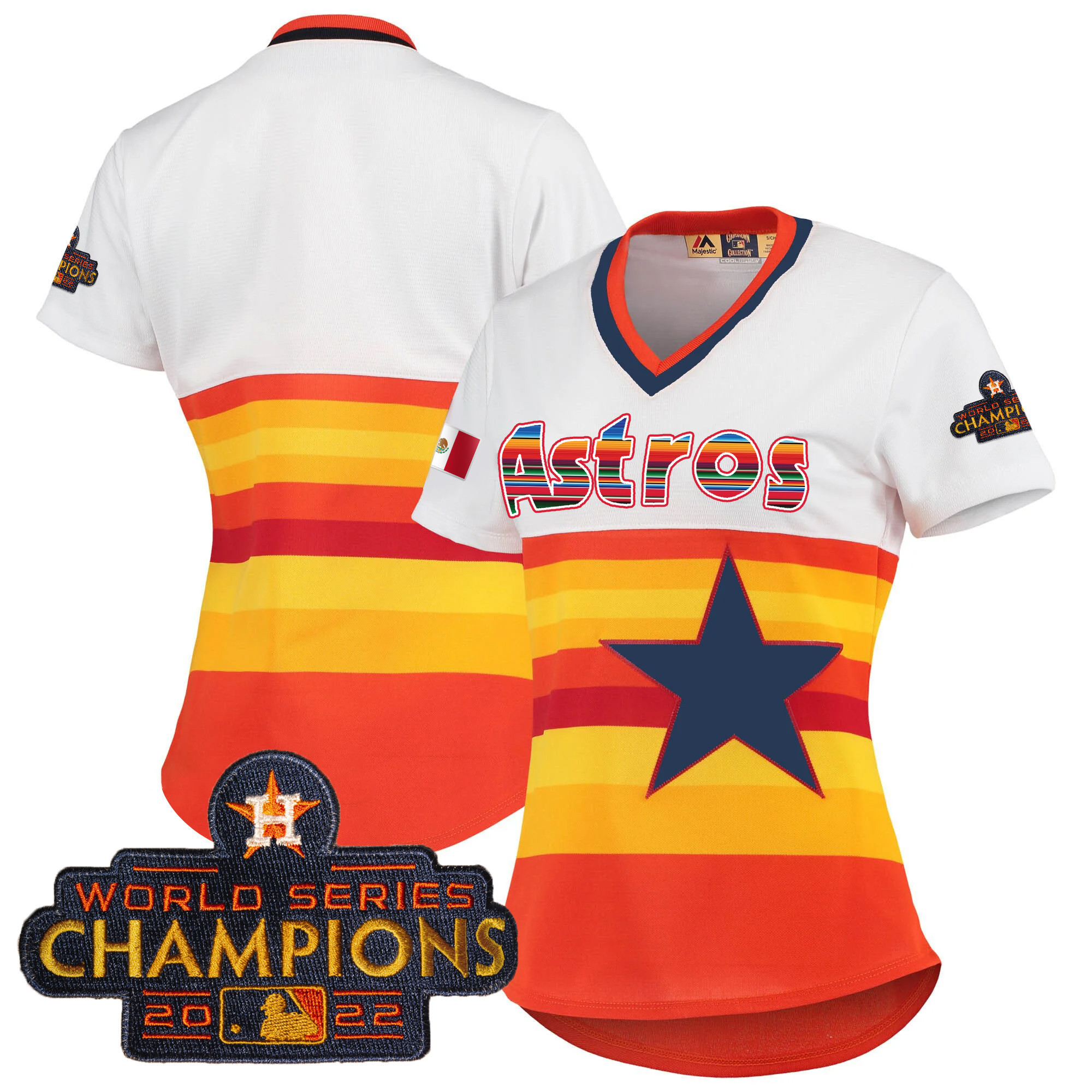 Women's Astros Mexico Baseball Limited Jersey V2 - All Stitched - Image 16