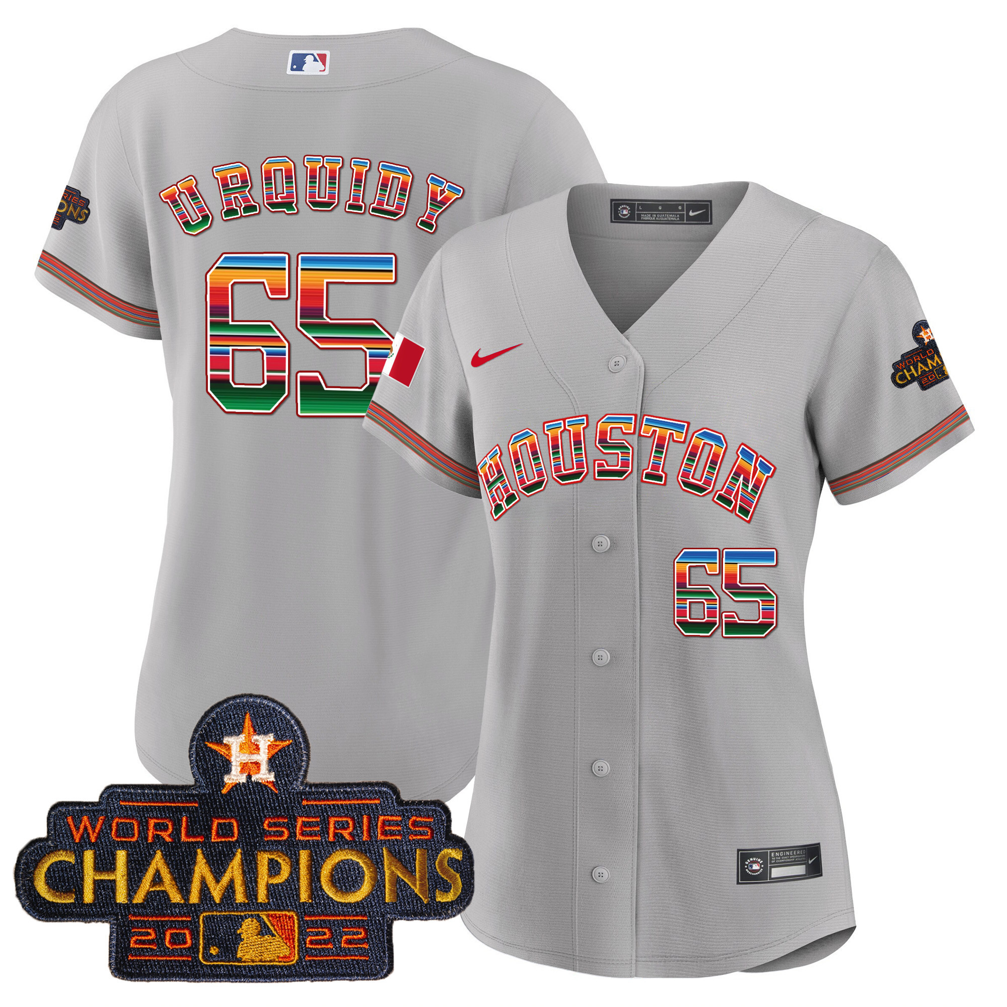 Women's Astros Mexico Baseball Limited Jersey V2 - All Stitched - Image 31