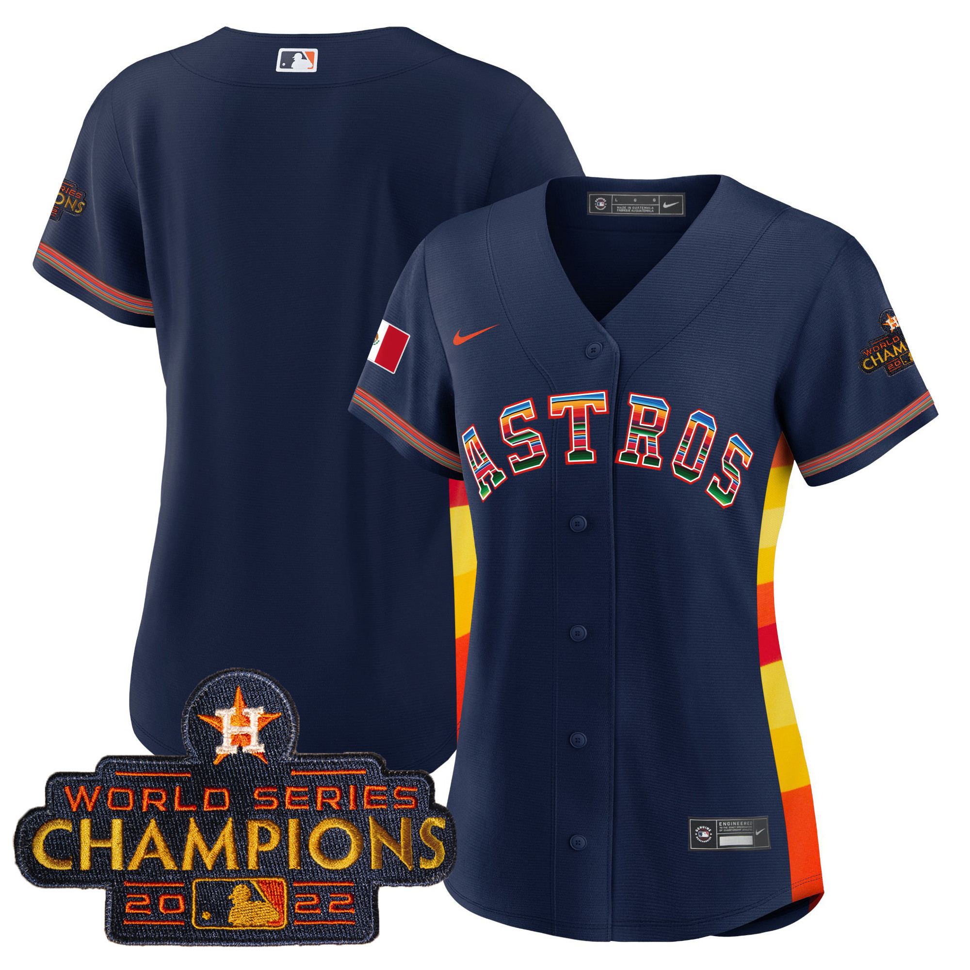 Women's Astros Mexico Baseball Limited Jersey V2 - All Stitched - Image 40