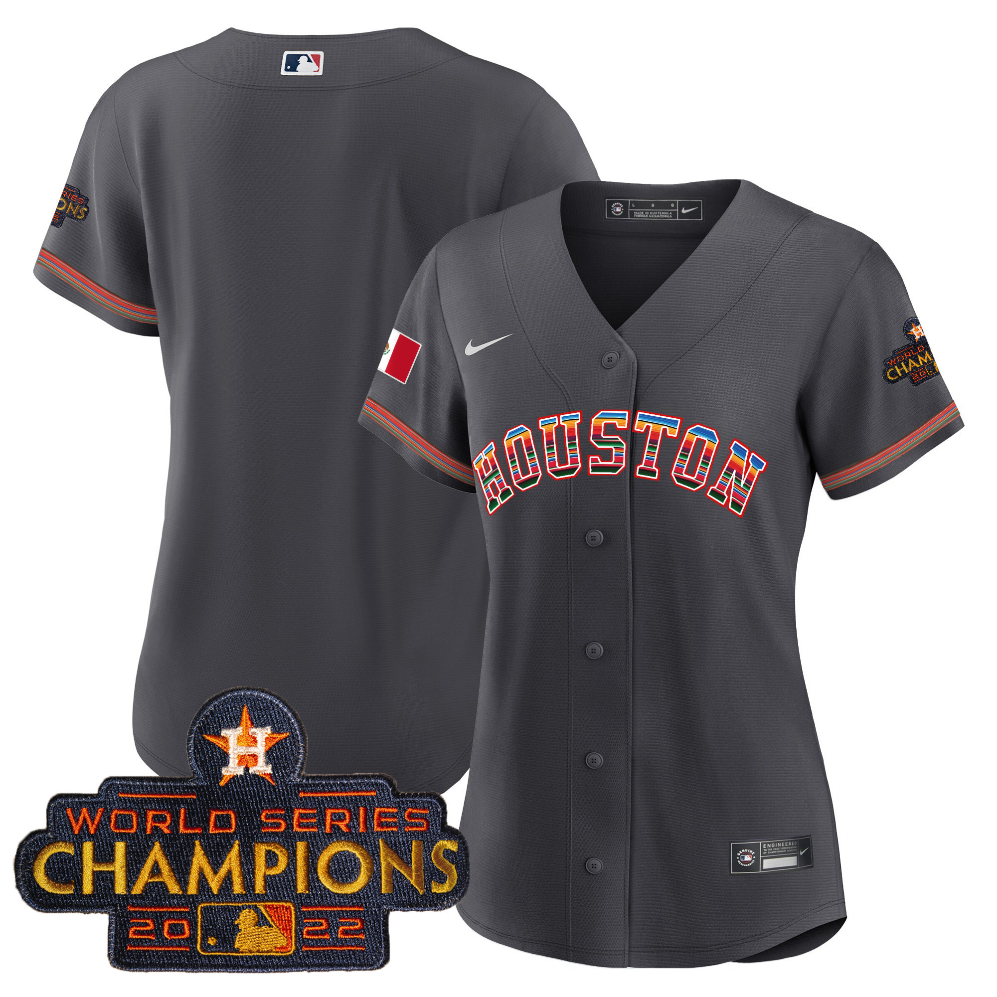 Women's Astros Mexico Baseball Limited Jersey V2 - All Stitched - Image 24