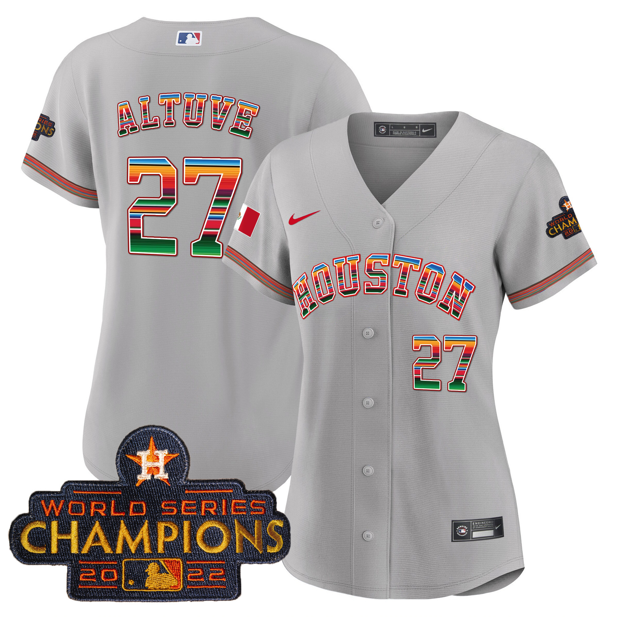 Women's Astros Mexico Baseball Limited Jersey V2 - All Stitched - Image 27