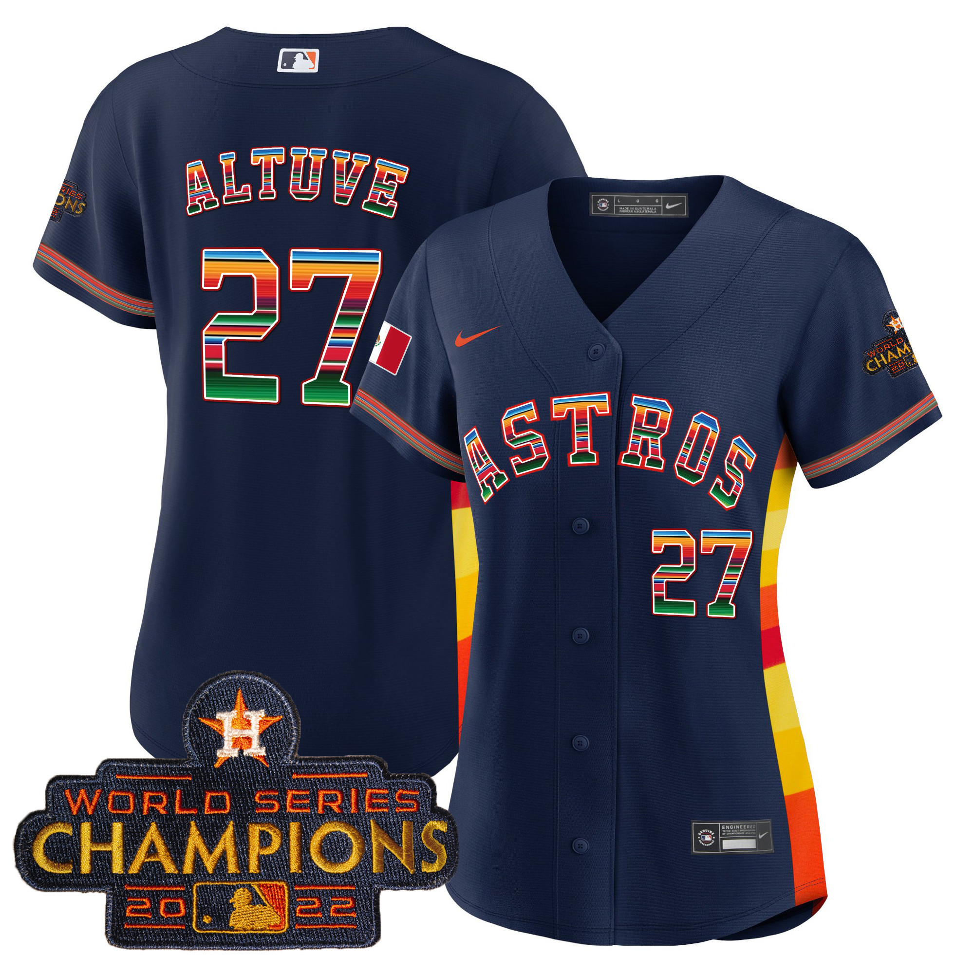 Women's Astros Mexico Baseball Limited Jersey V2 - All Stitched - Image 35