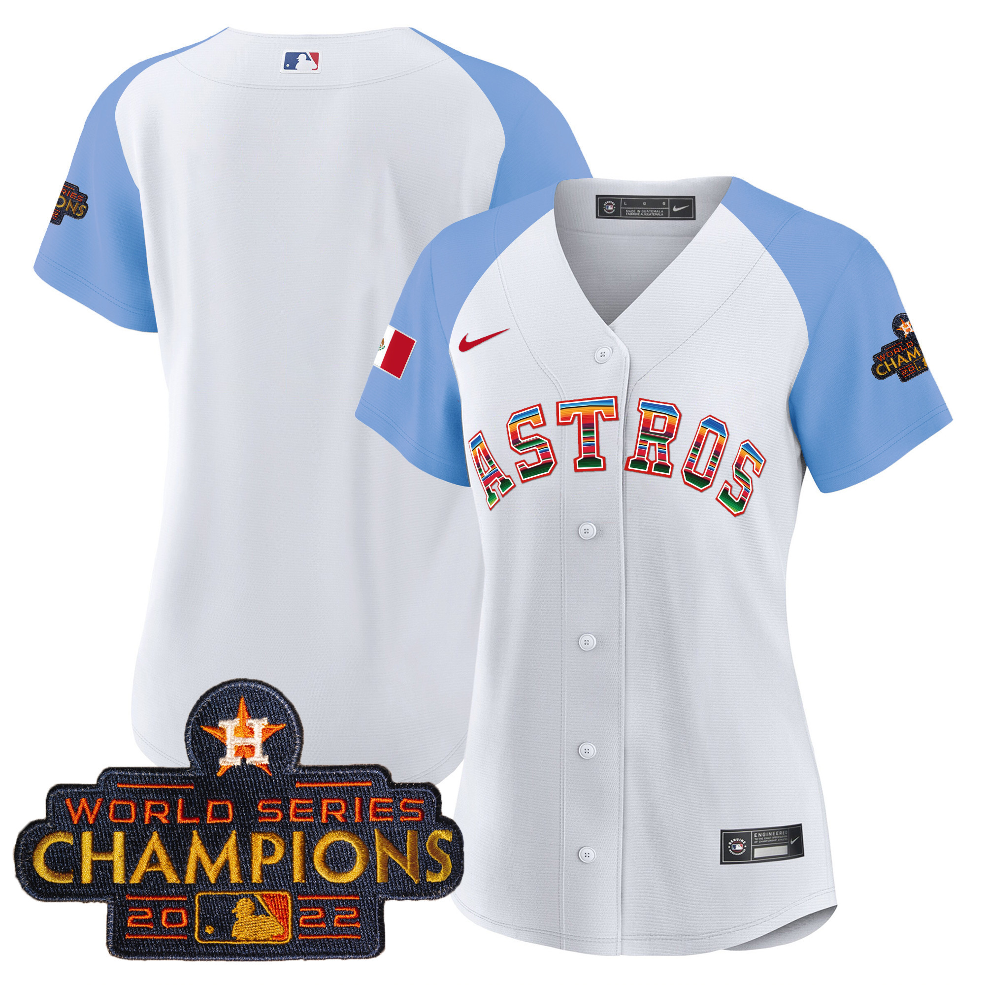 Women's Astros Mexico Baseball Limited Jersey V2 - All Stitched - Image 48
