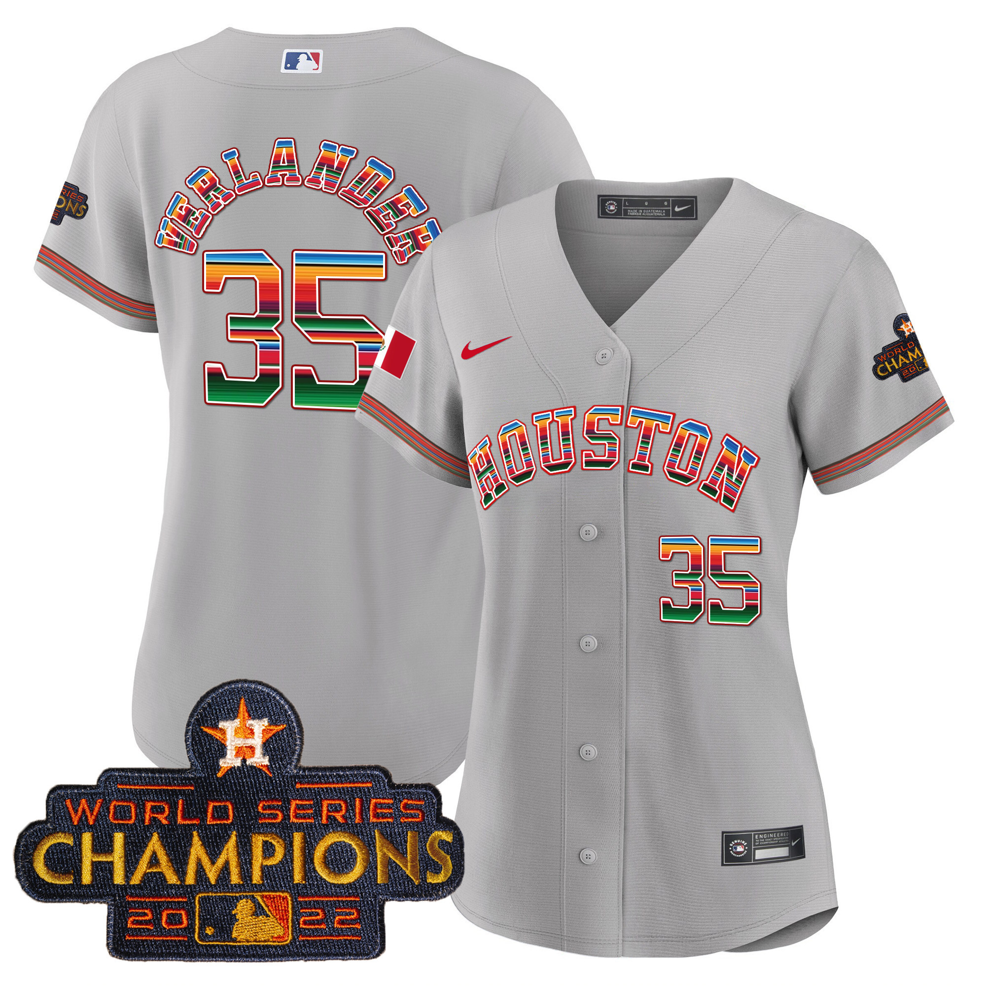 Women's Astros Mexico Baseball Limited Jersey V2 - All Stitched - Image 29