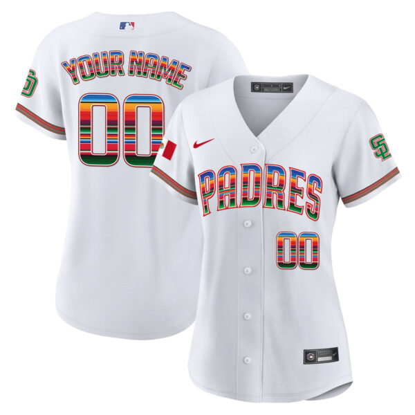 San Diego Padres Mexico Cool Base Limited Custom Jersey - All Stitched - Image 7