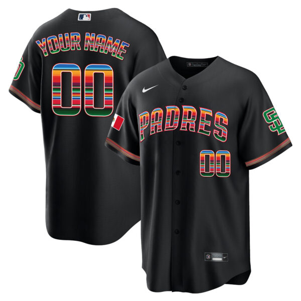 San Diego Padres Mexico Cool Base Limited Custom Jersey - All Stitched - Image 2