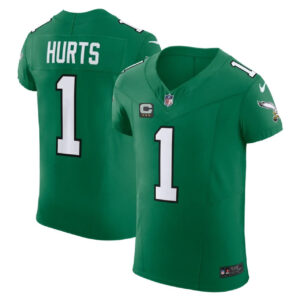 Jalen Hurts Philadelphia Eagles Kelly Green Vapor Elite Jersey - All Stitched