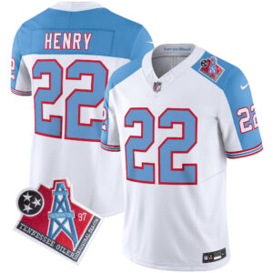 Titans 1997 Throwback White Alternate Limited Vapor Jersey - All Stitched