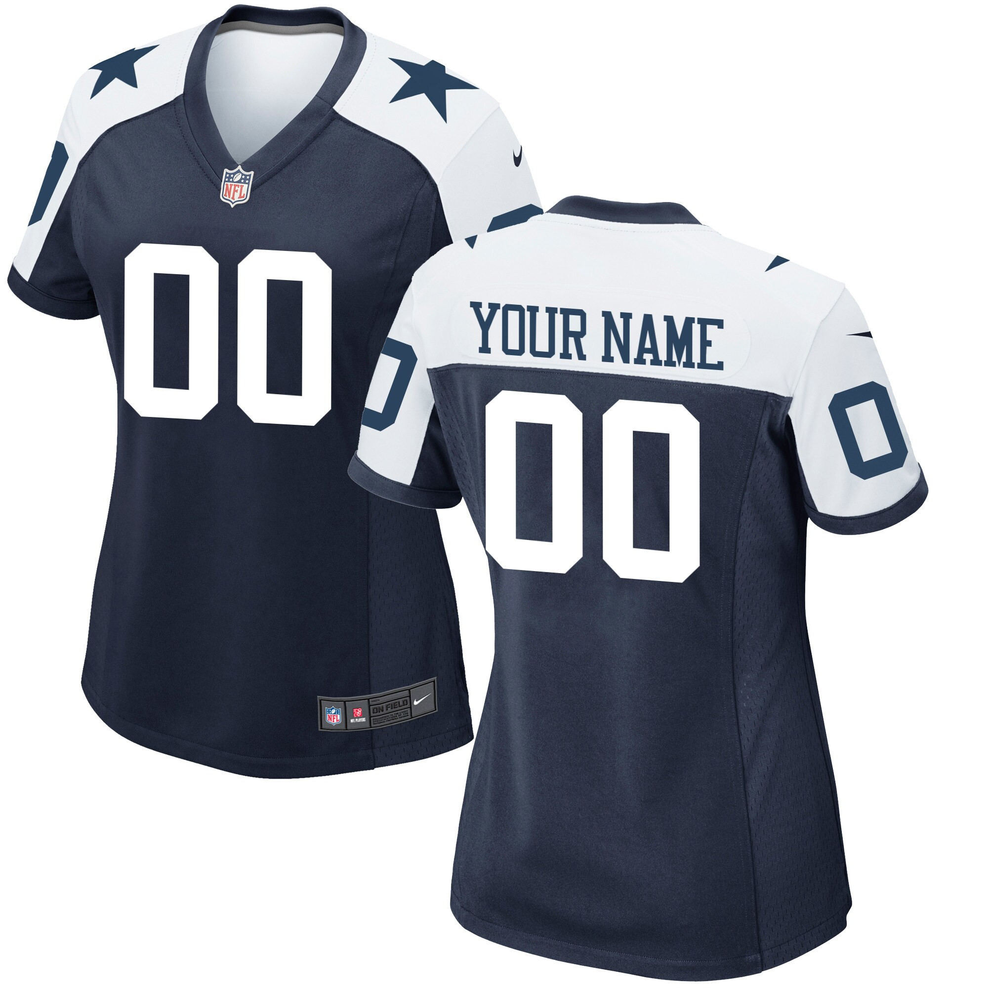 Cowboys Throwback Custom Jersey - All Stitched - Image 2