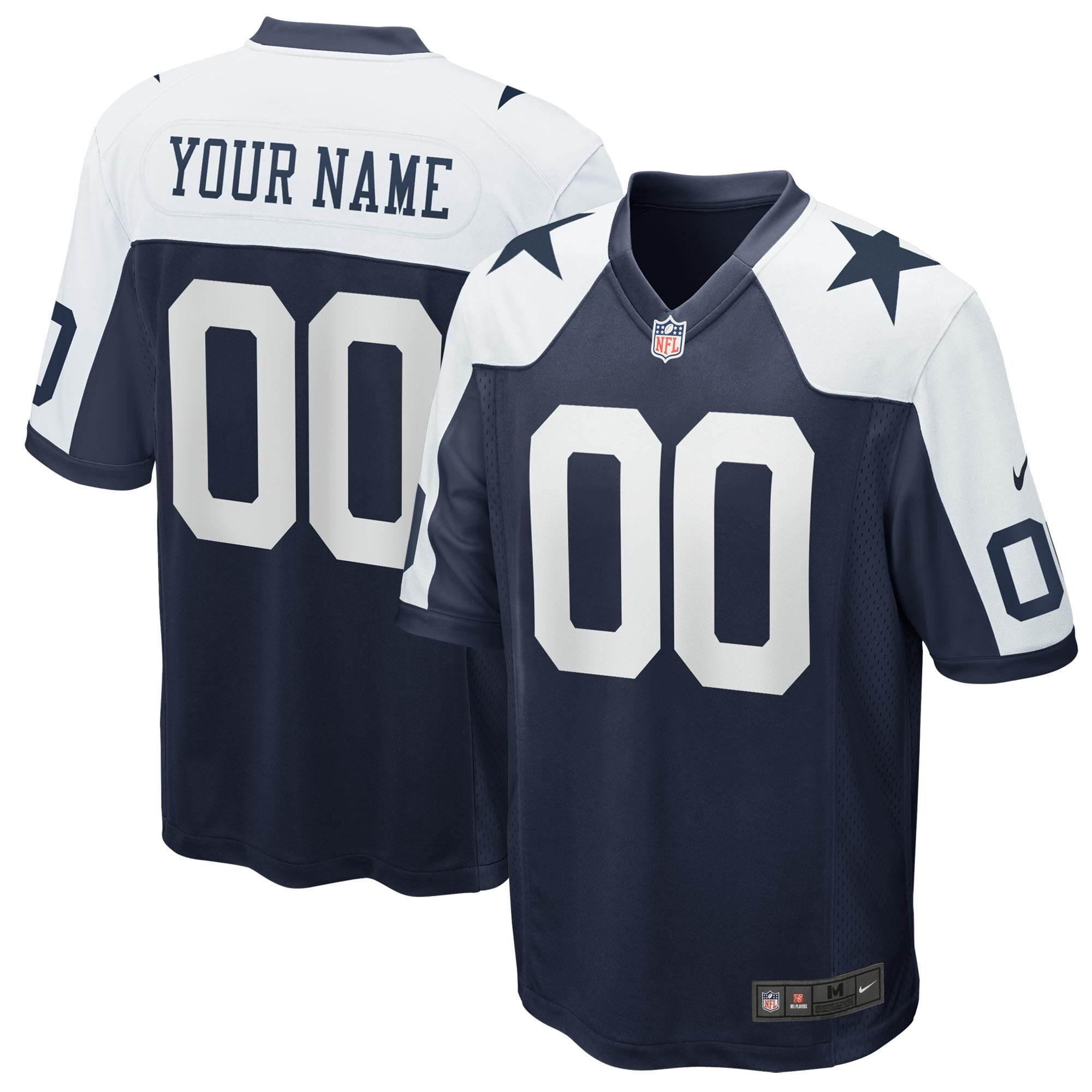 Cowboys Throwback Custom Jersey - All Stitched