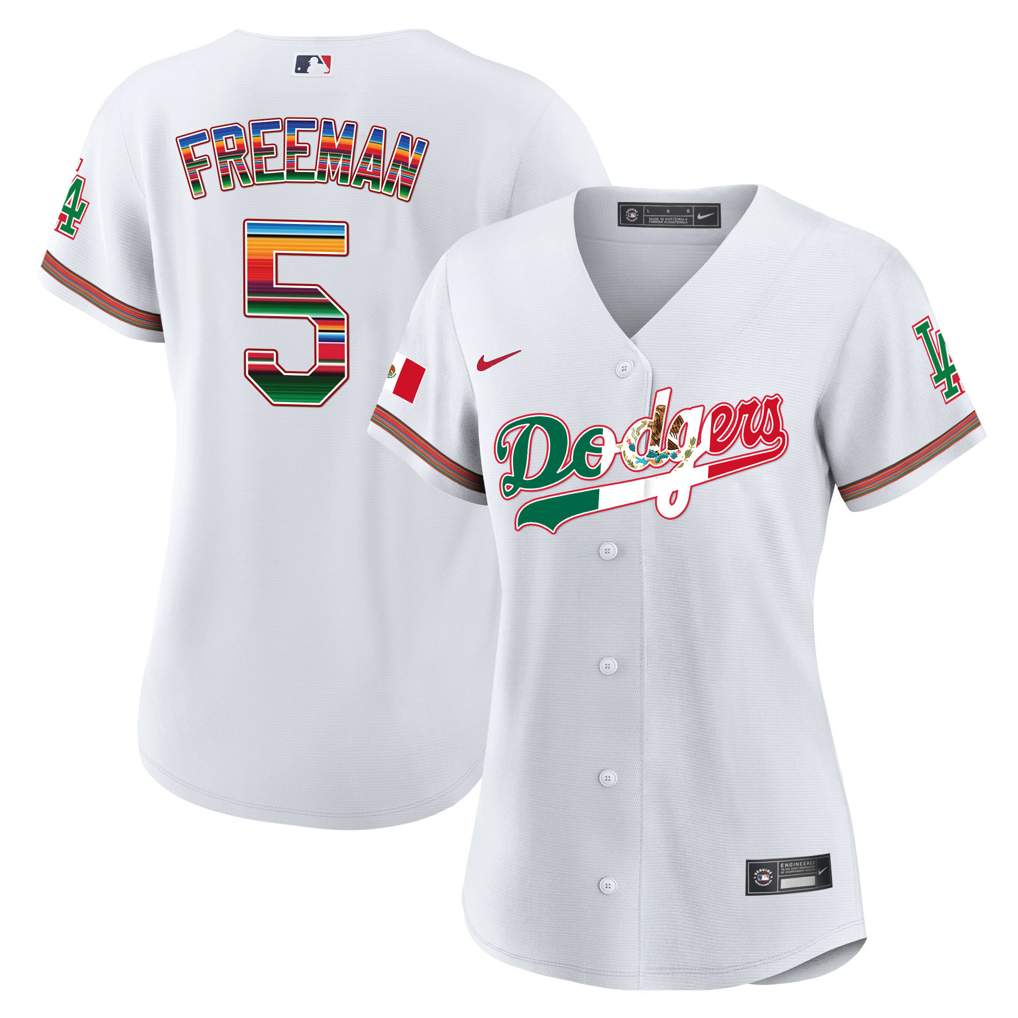 Women's Dodgers Mexico Baseball Limited Jersey V4 - All Stitched - Image 3