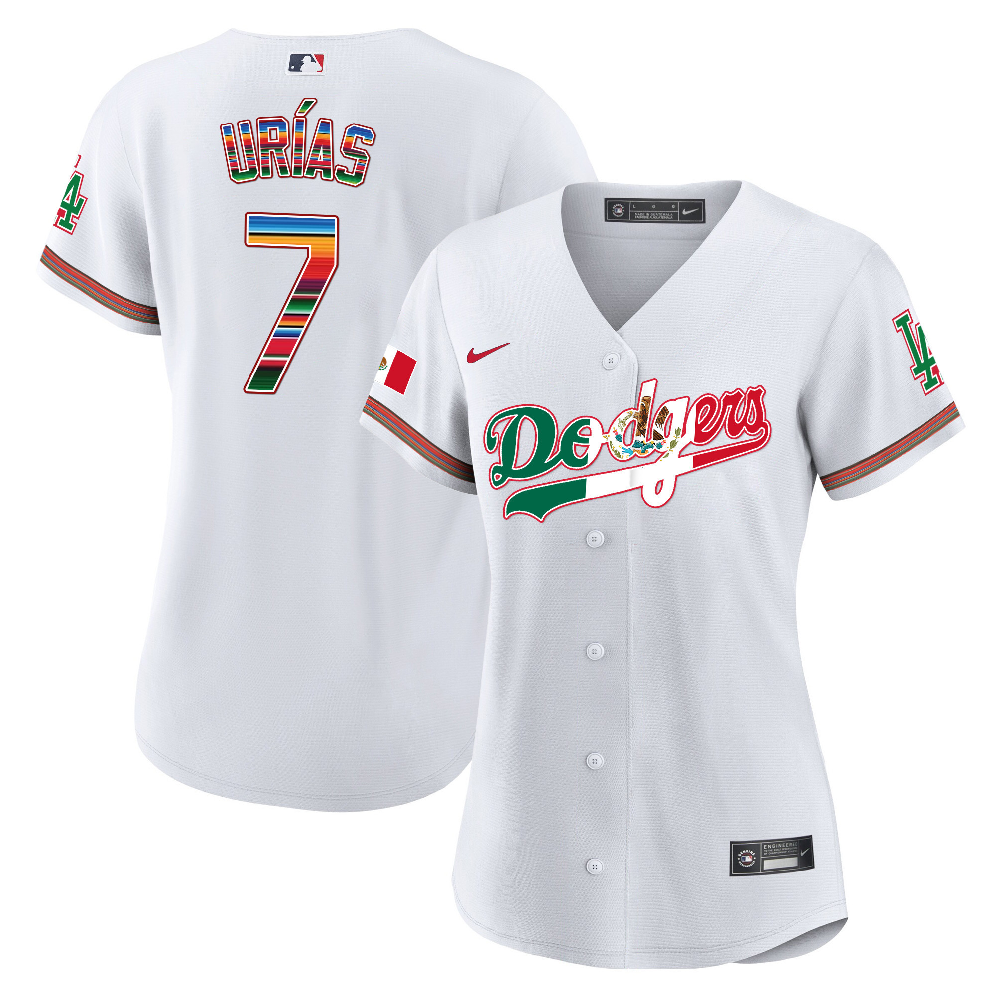 Women's Dodgers Mexico Baseball Limited Jersey V4 - All Stitched - Image 7