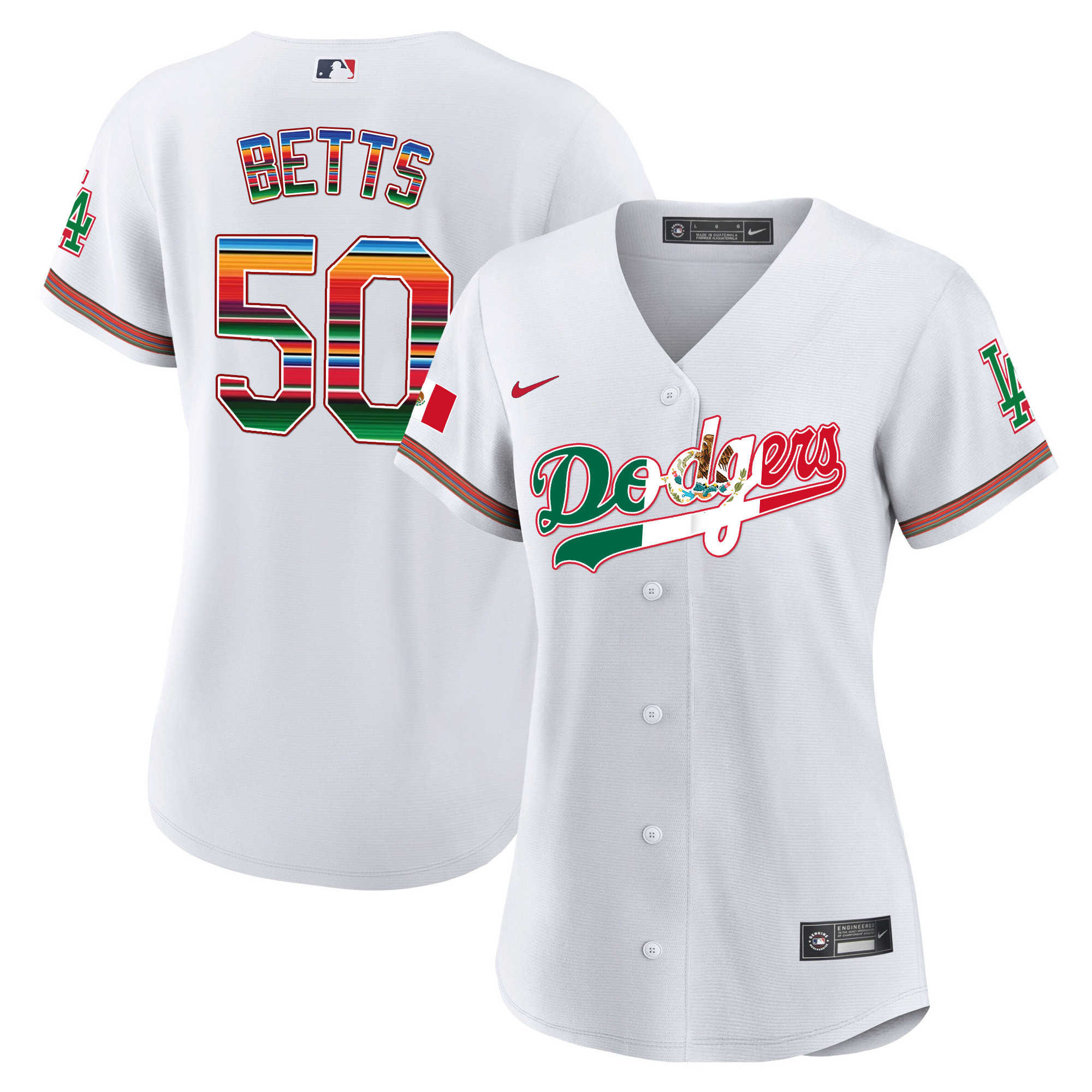 Women's Dodgers Mexico Baseball Limited Jersey V4 - All Stitched - Image 2