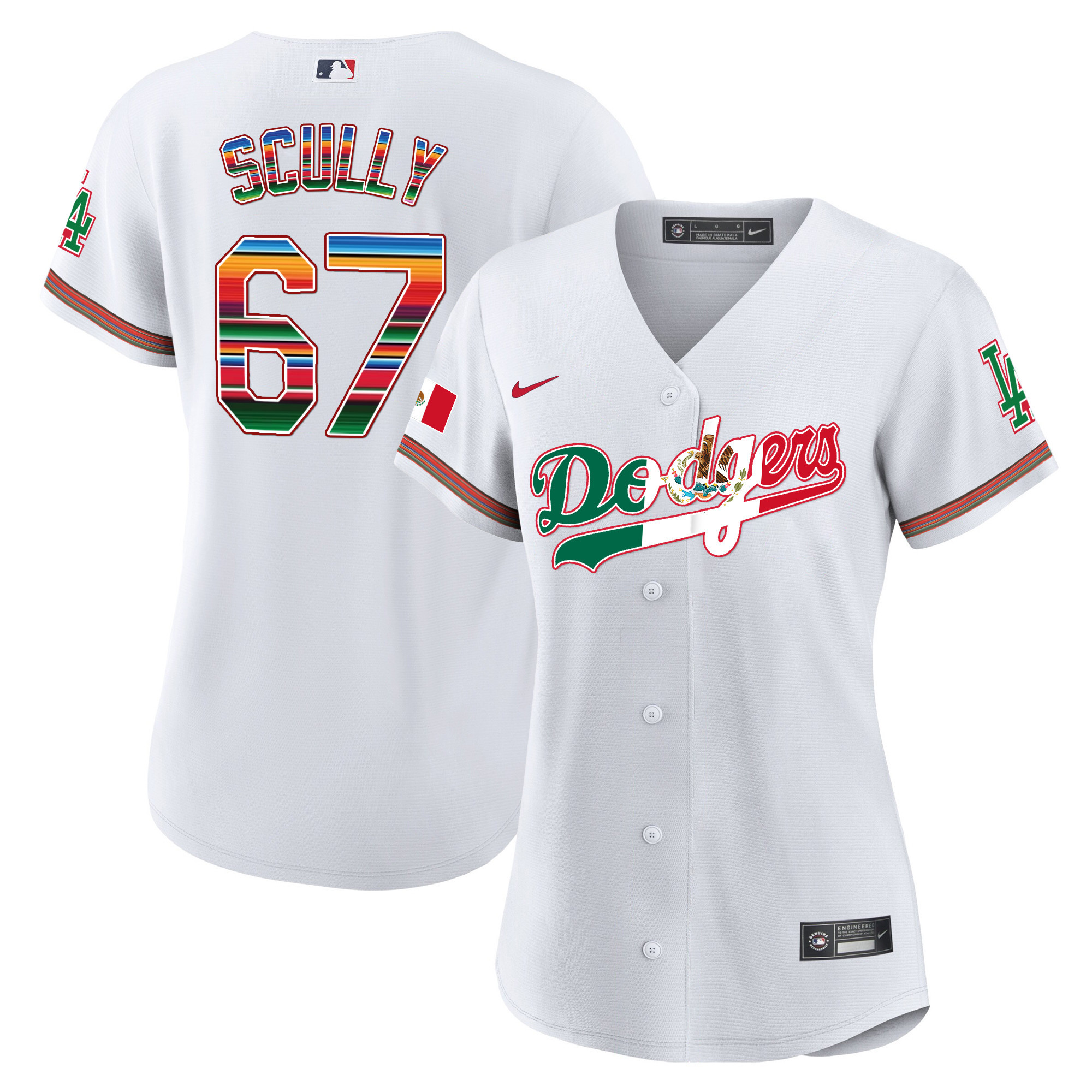Women's Dodgers Mexico Baseball Limited Jersey V4 - All Stitched - Image 4