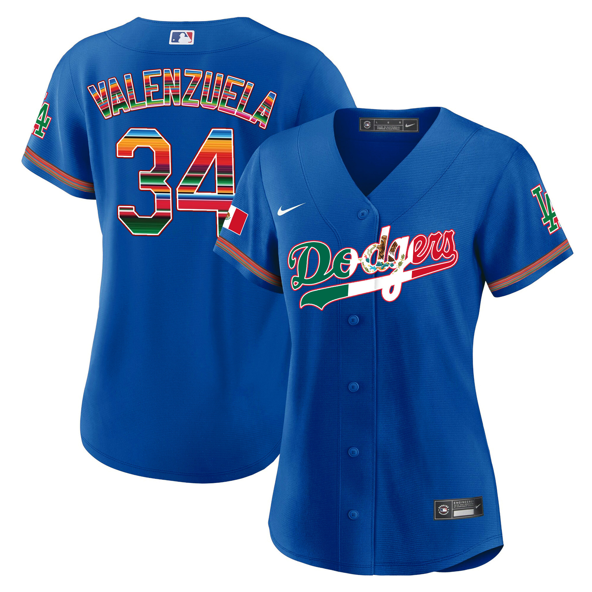 Women's Dodgers Mexico Baseball Limited Jersey V4 - All Stitched - Image 9