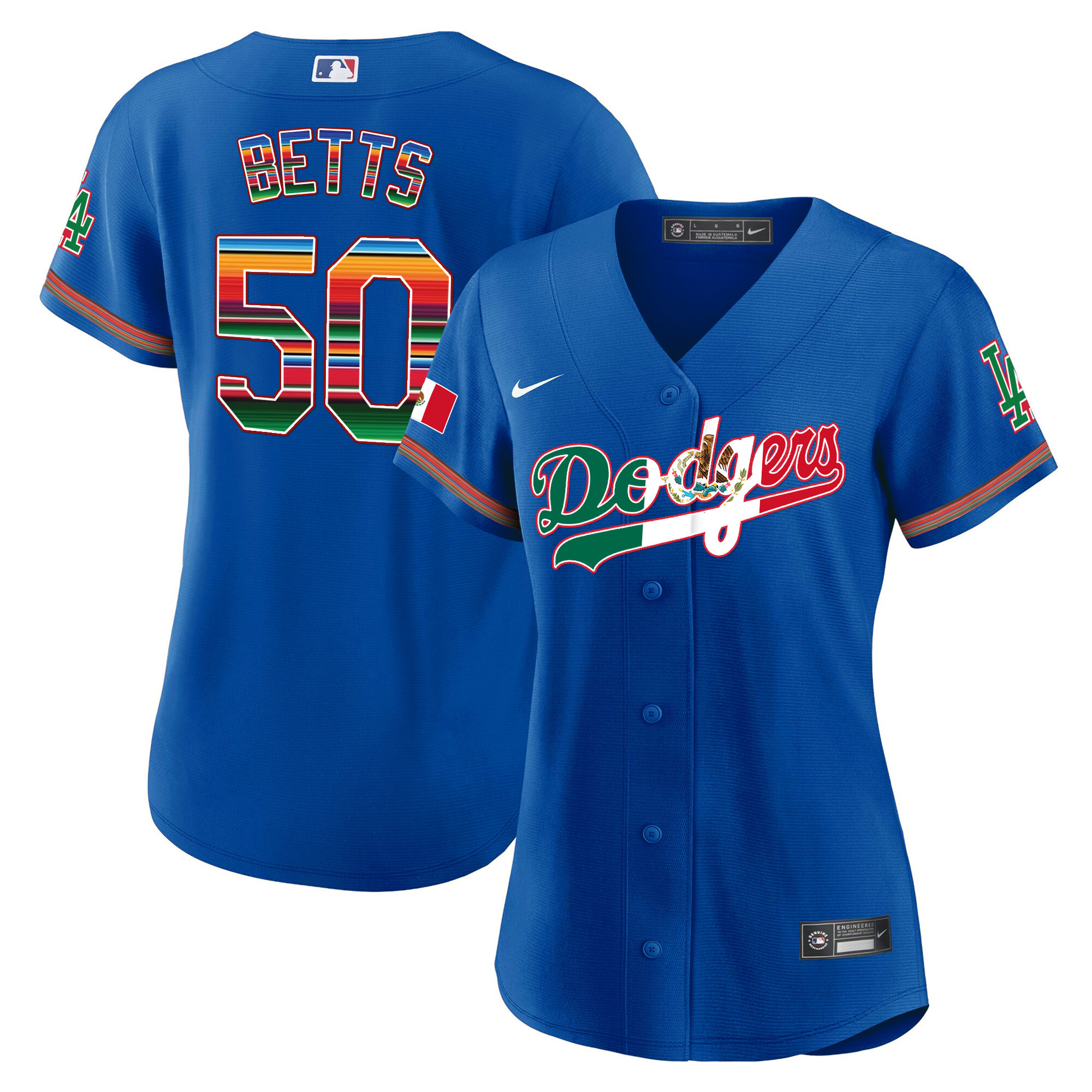 Women's Dodgers Mexico Baseball Limited Jersey V4 - All Stitched - Image 10