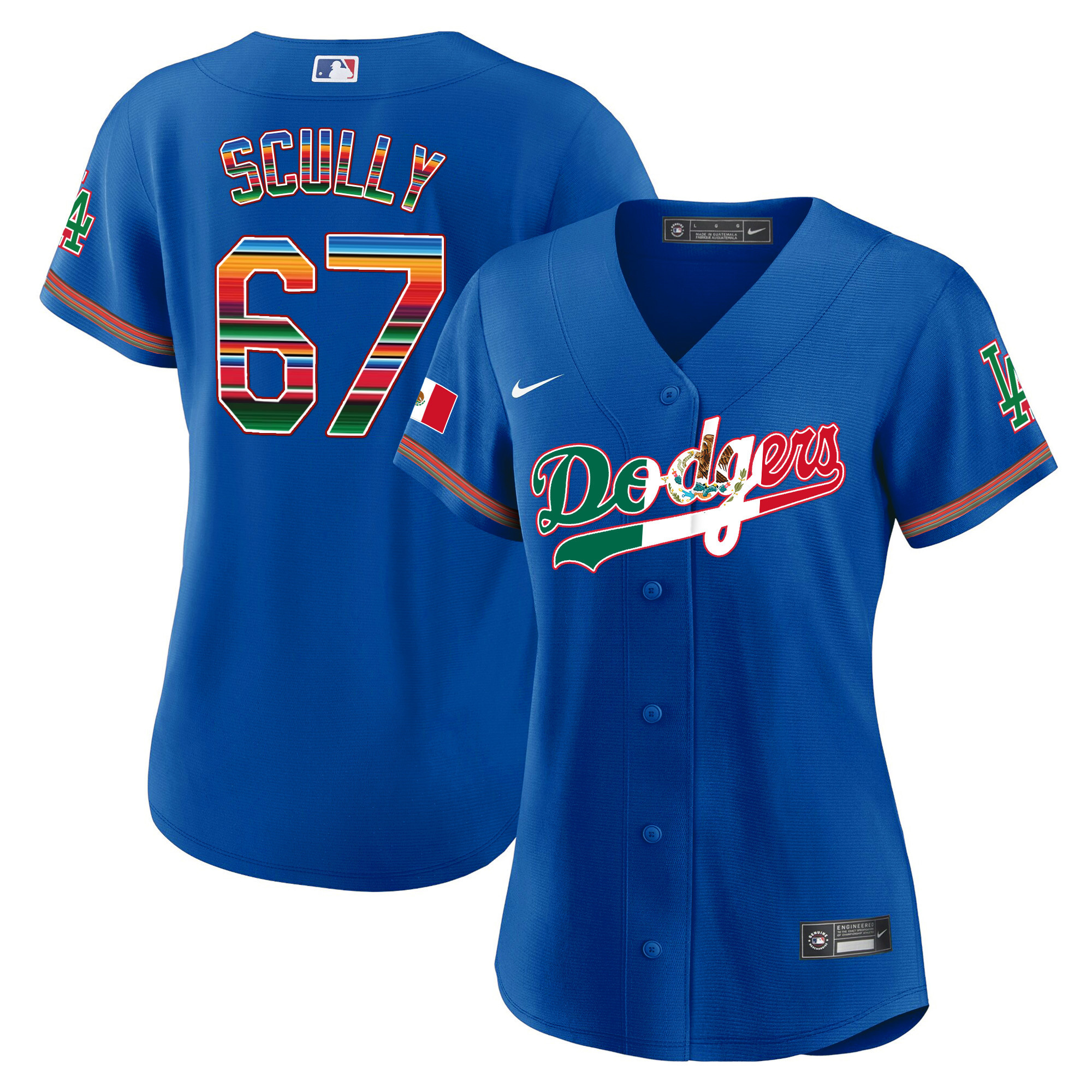 Women's Dodgers Mexico Baseball Limited Jersey V4 - All Stitched - Image 12