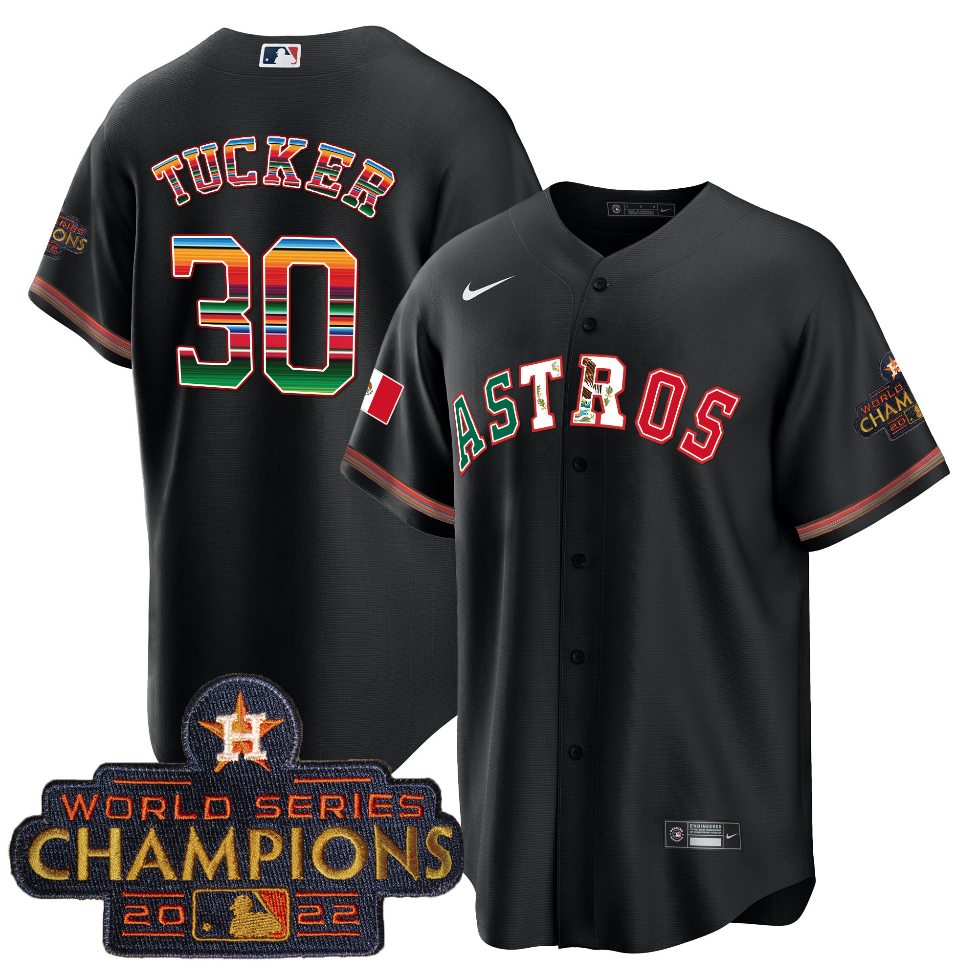 Men's Astros Mexico Cool Base Limited Jersey V3 - All Stitched - Image 6
