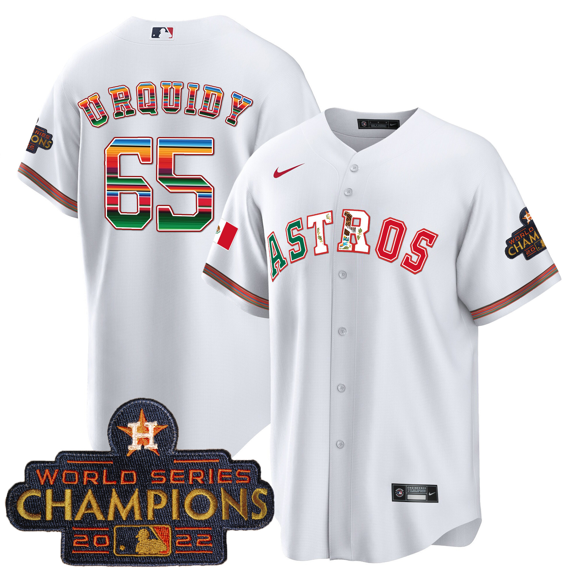 Men's Astros Mexico Cool Base Limited Jersey V3 - All Stitched - Image 15