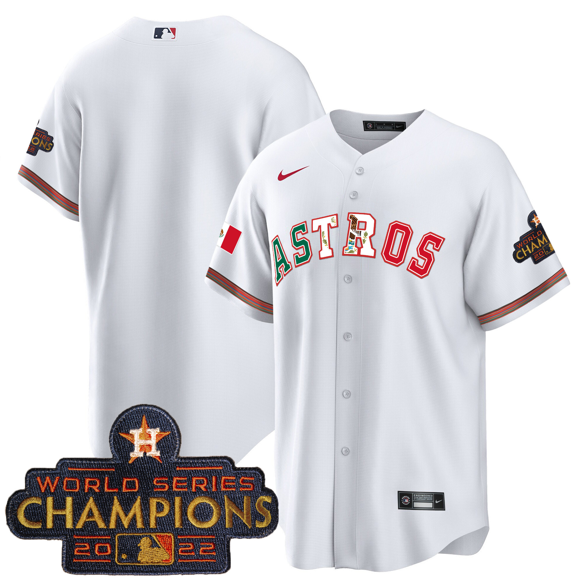 Men's Astros Mexico Cool Base Limited Jersey V3 - All Stitched - Image 16