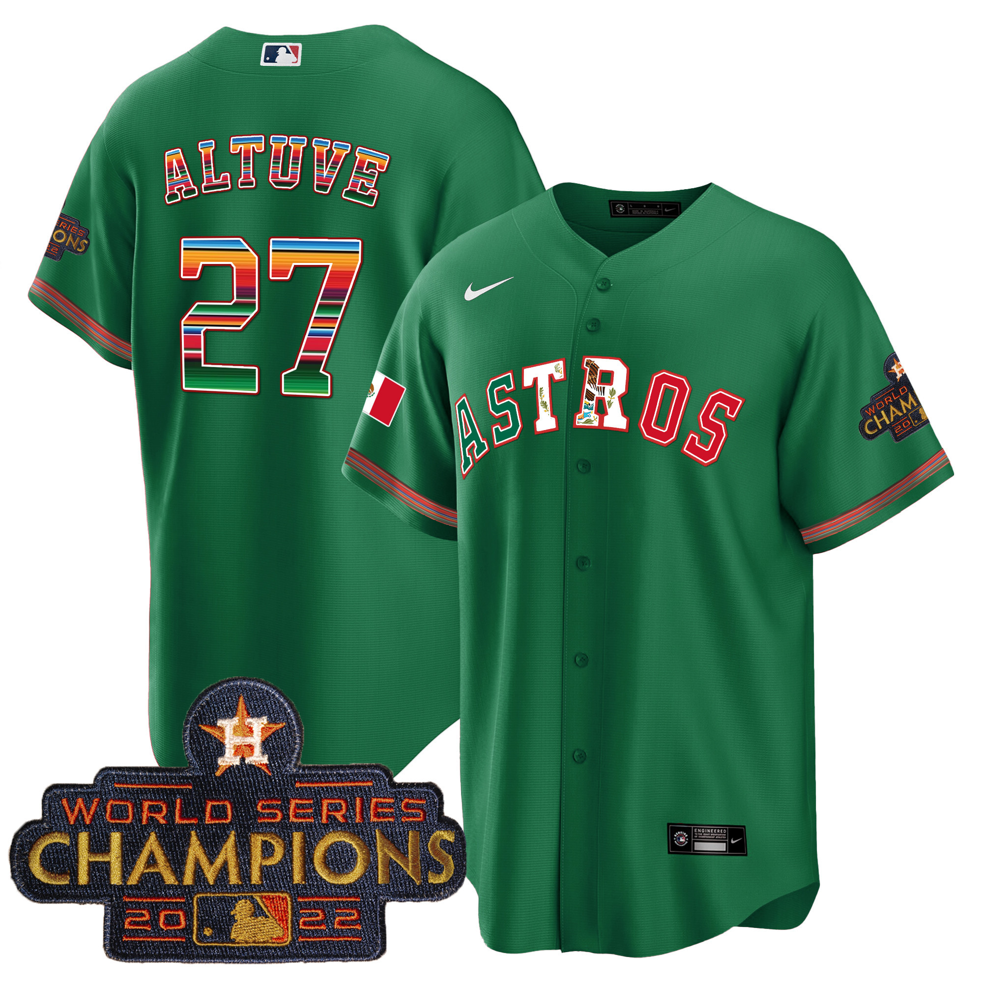 Men's Astros Mexico Cool Base Limited Jersey V3 - All Stitched - Image 27