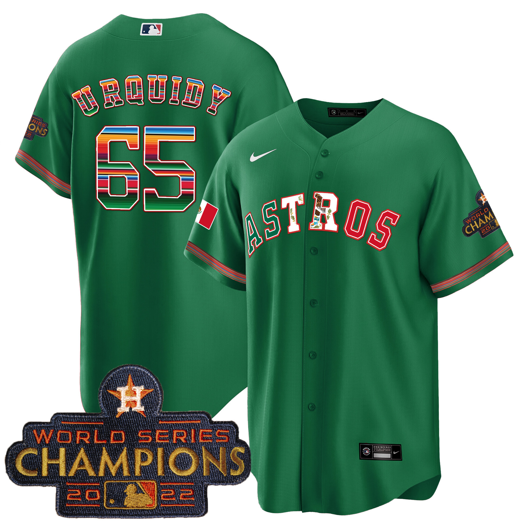 Men's Astros Mexico Cool Base Limited Jersey V3 - All Stitched - Image 31