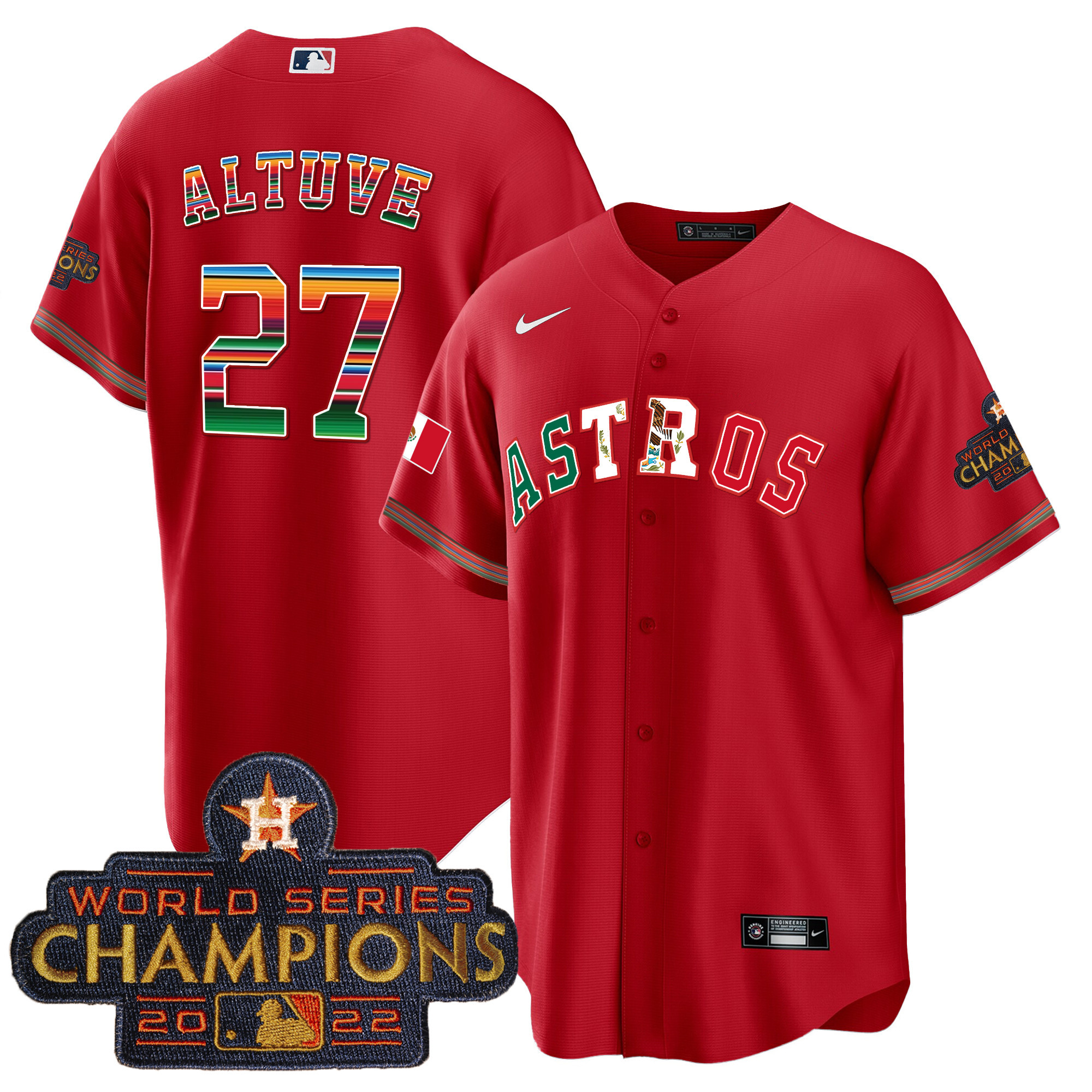 Men's Astros Mexico Cool Base Limited Jersey V3 - All Stitched - Image 35